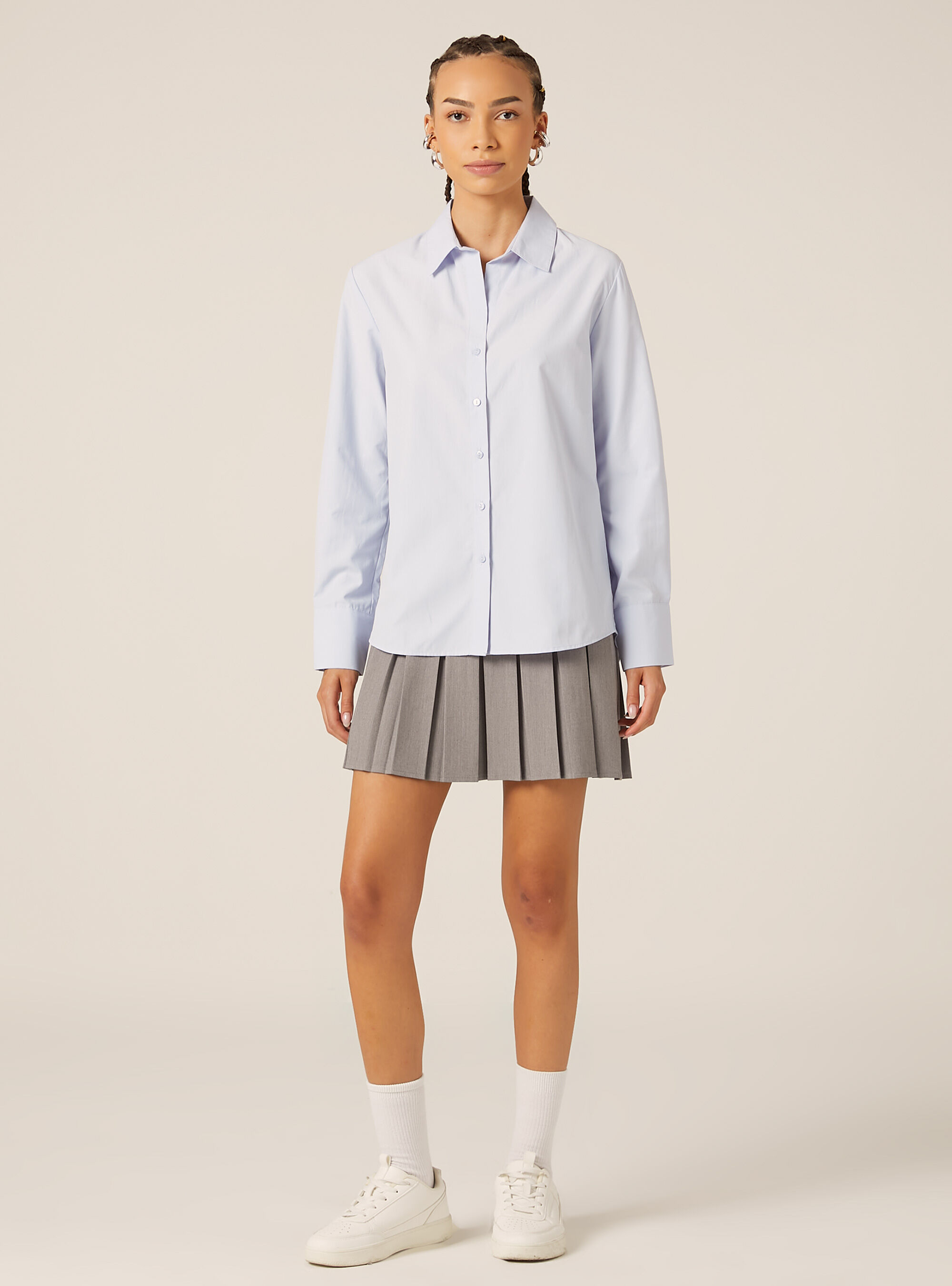 Camicia basic in popeline