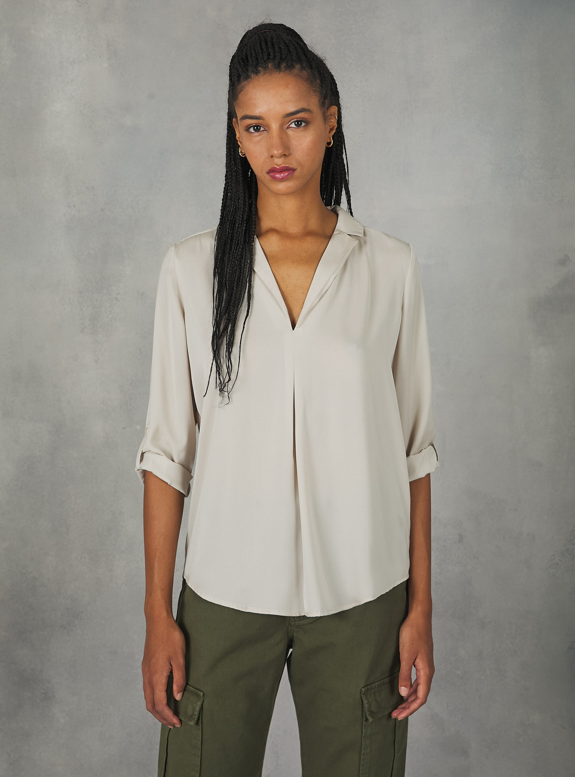 Camicia beige donna sales