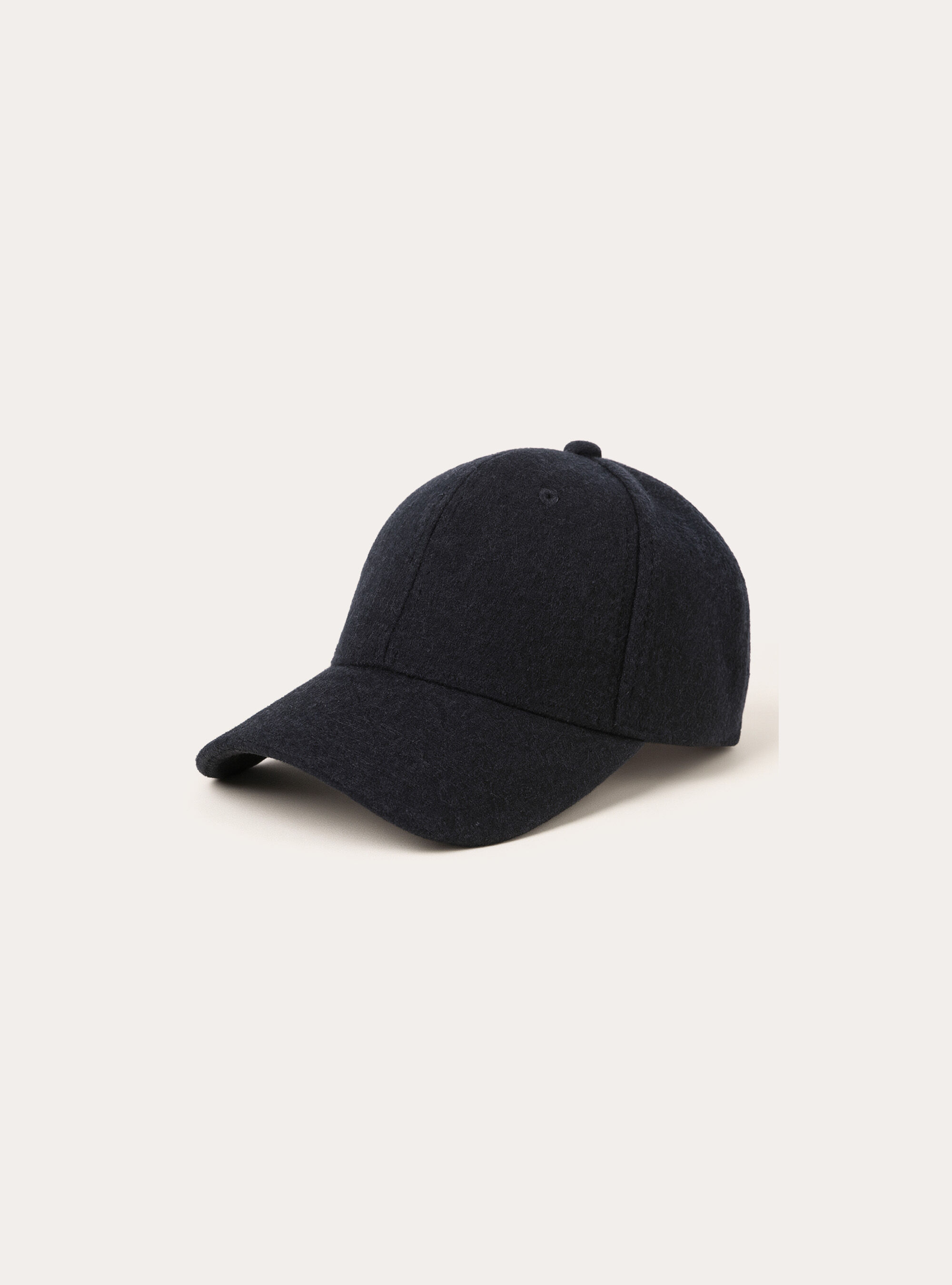 Cappello con visiera in misto lana, NA1 NAVY DARK