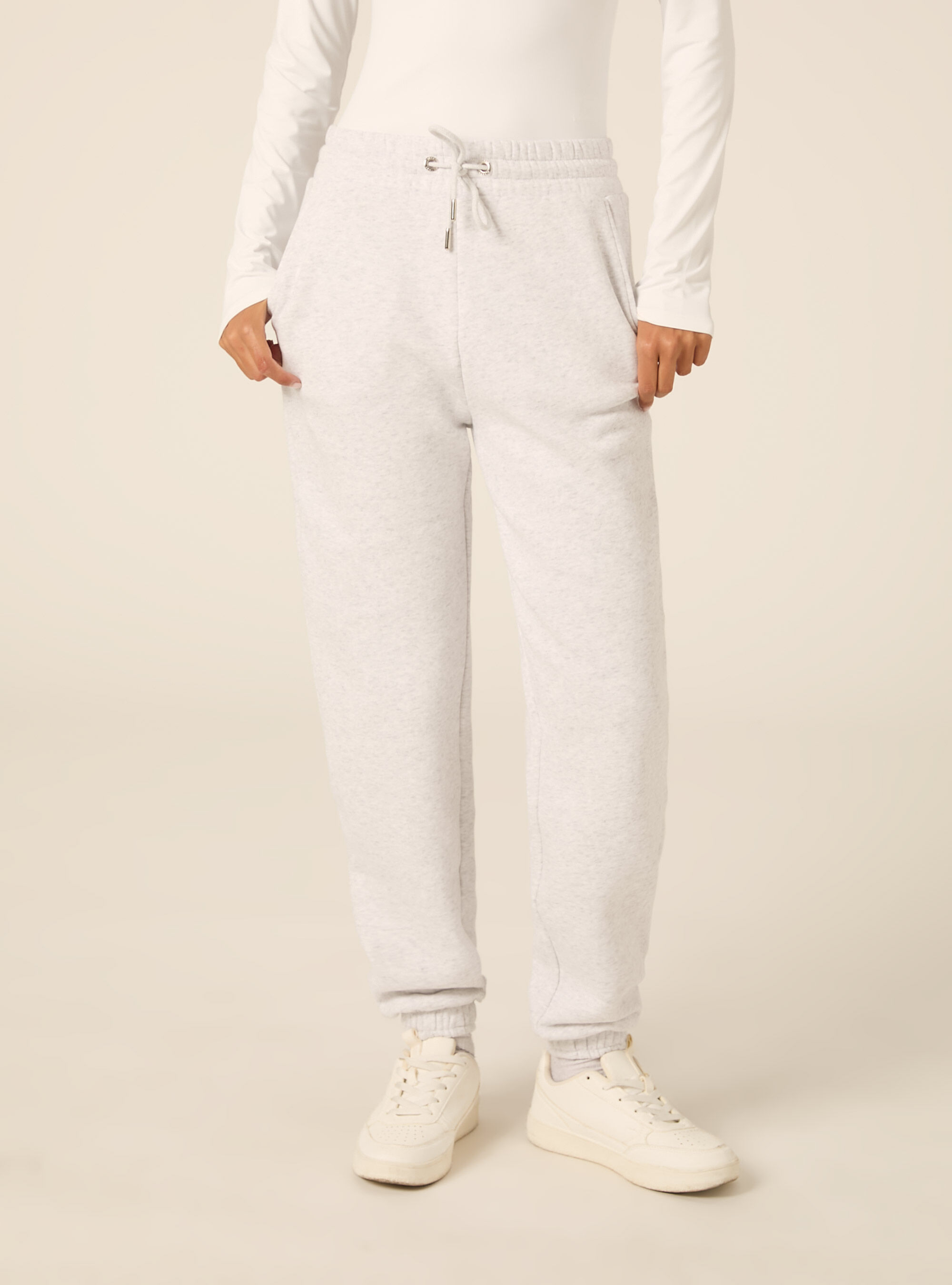 Jogger basic tinta unita, MGY3 GREY MEL LIGHT