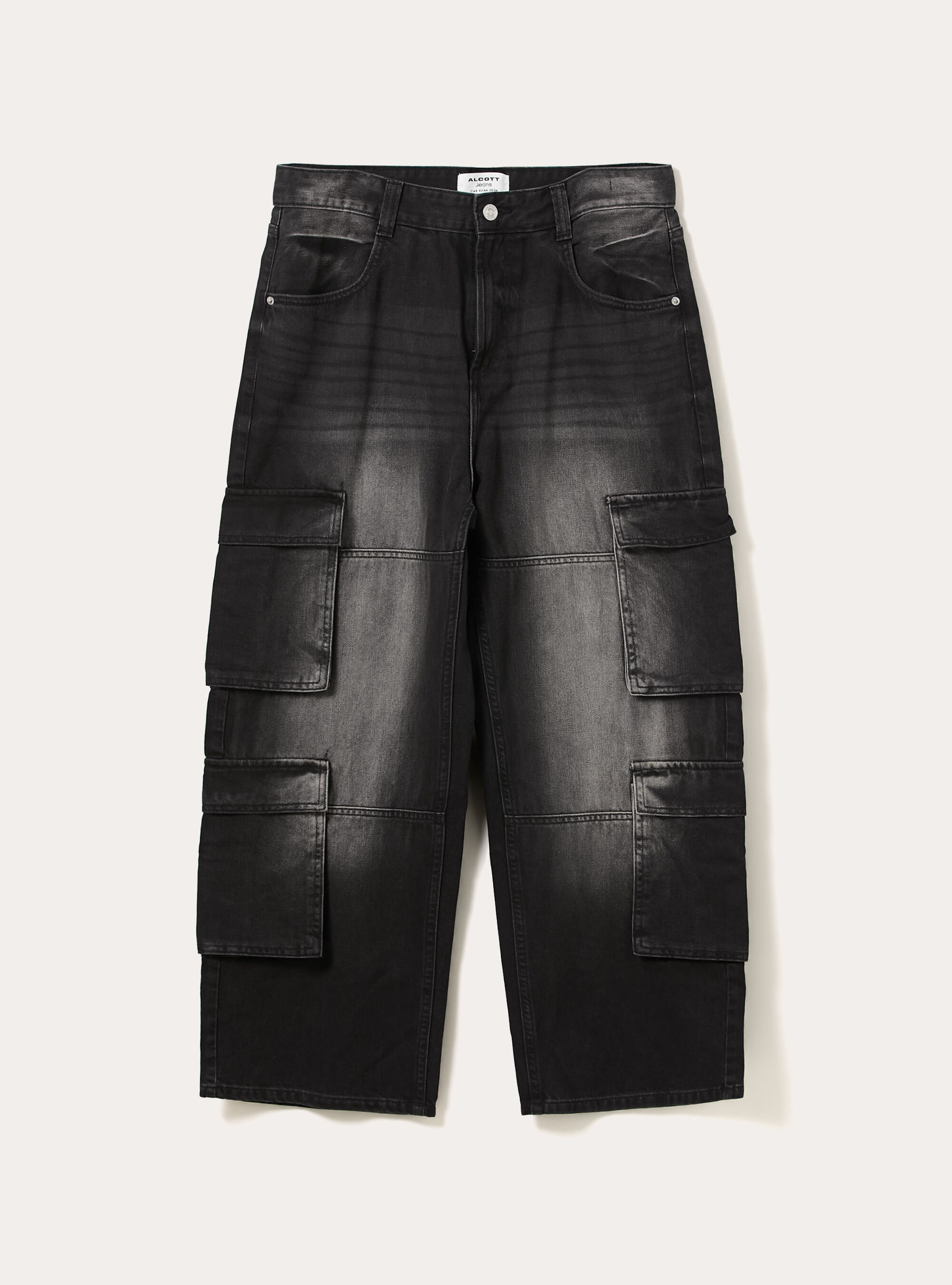 Cargo jeans, D000 BLACK