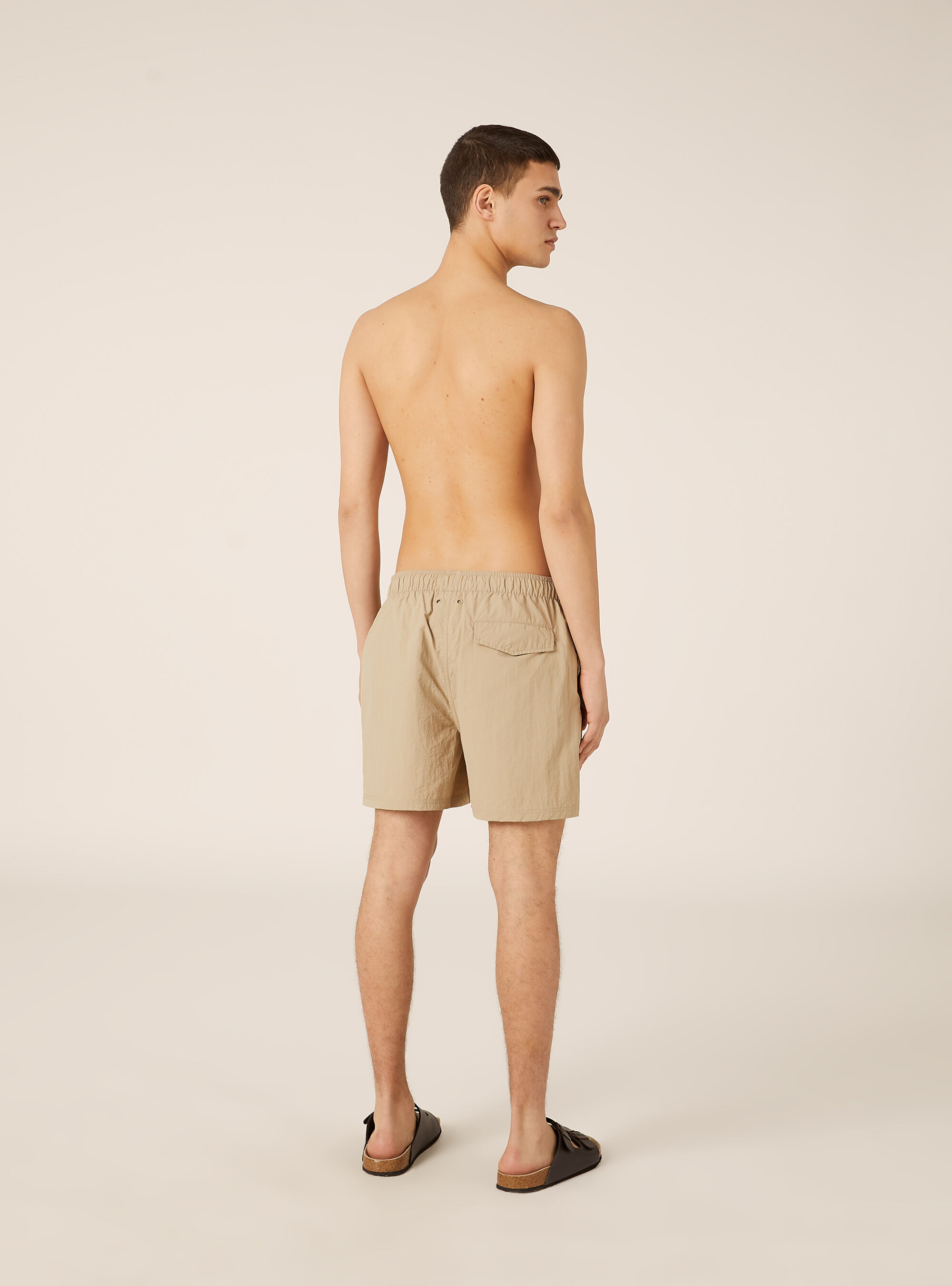Drawstring Swim Shorts Bermuda, BG2 BEIGE MEDIUM