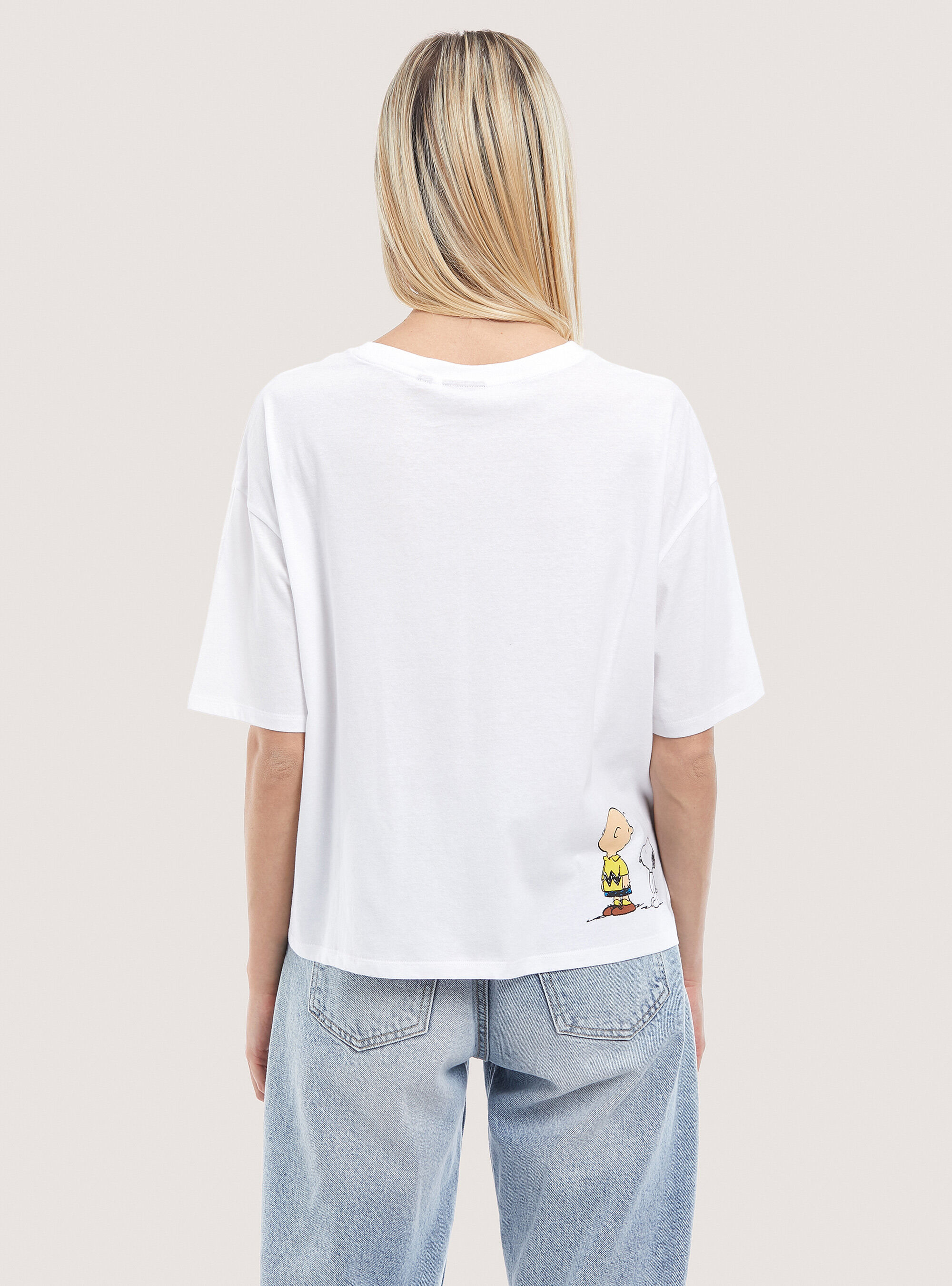 Camiseta recortada Peanuts x Alcott, BLANCO