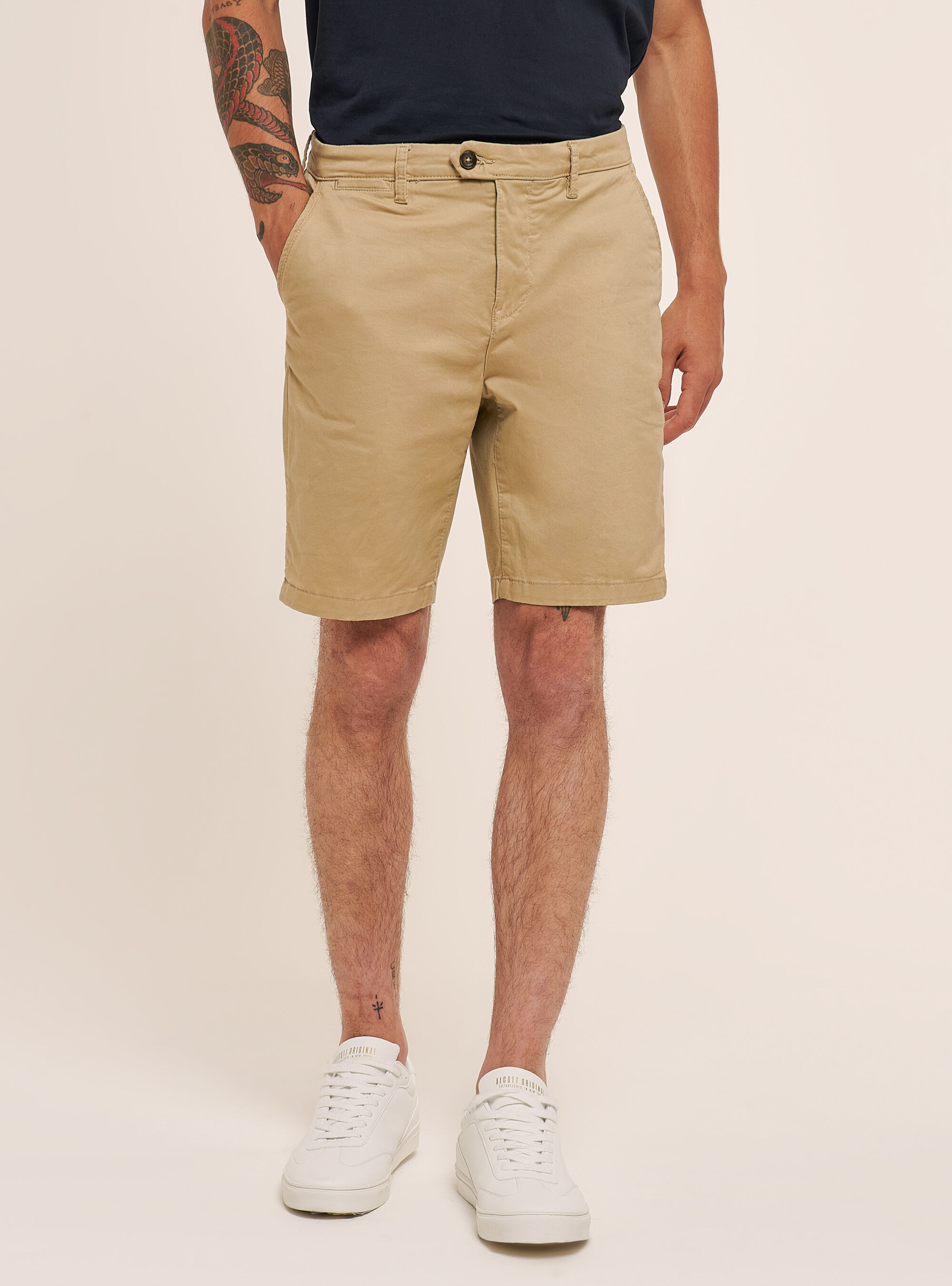 Pantaloncino Corto Uomo 100% Cotone Guodil Bermuda Sportivo Basic - EVG