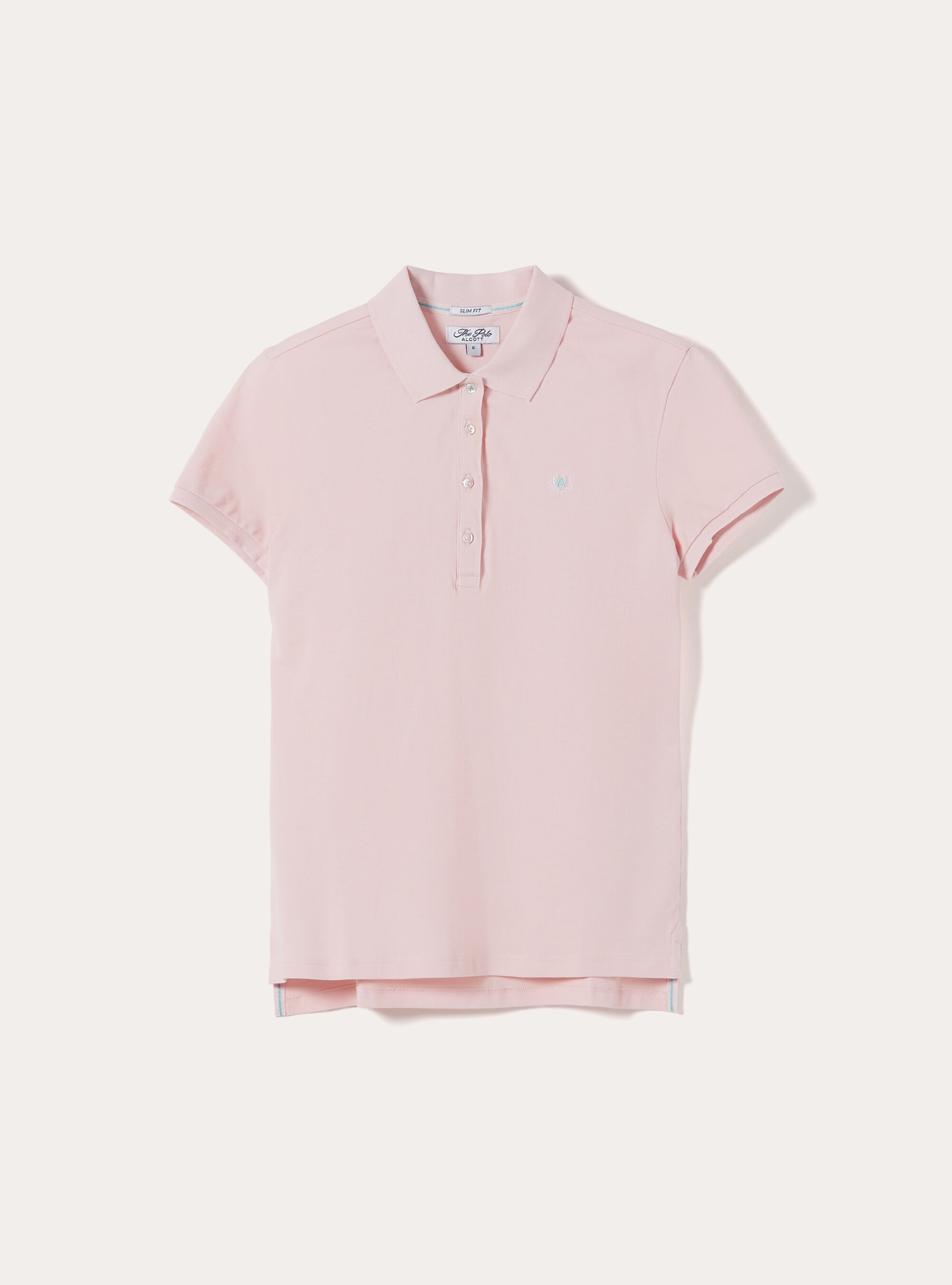 Polo Slim Fit avec Logo Brod&eacute;, PK3 PINK LIGHT