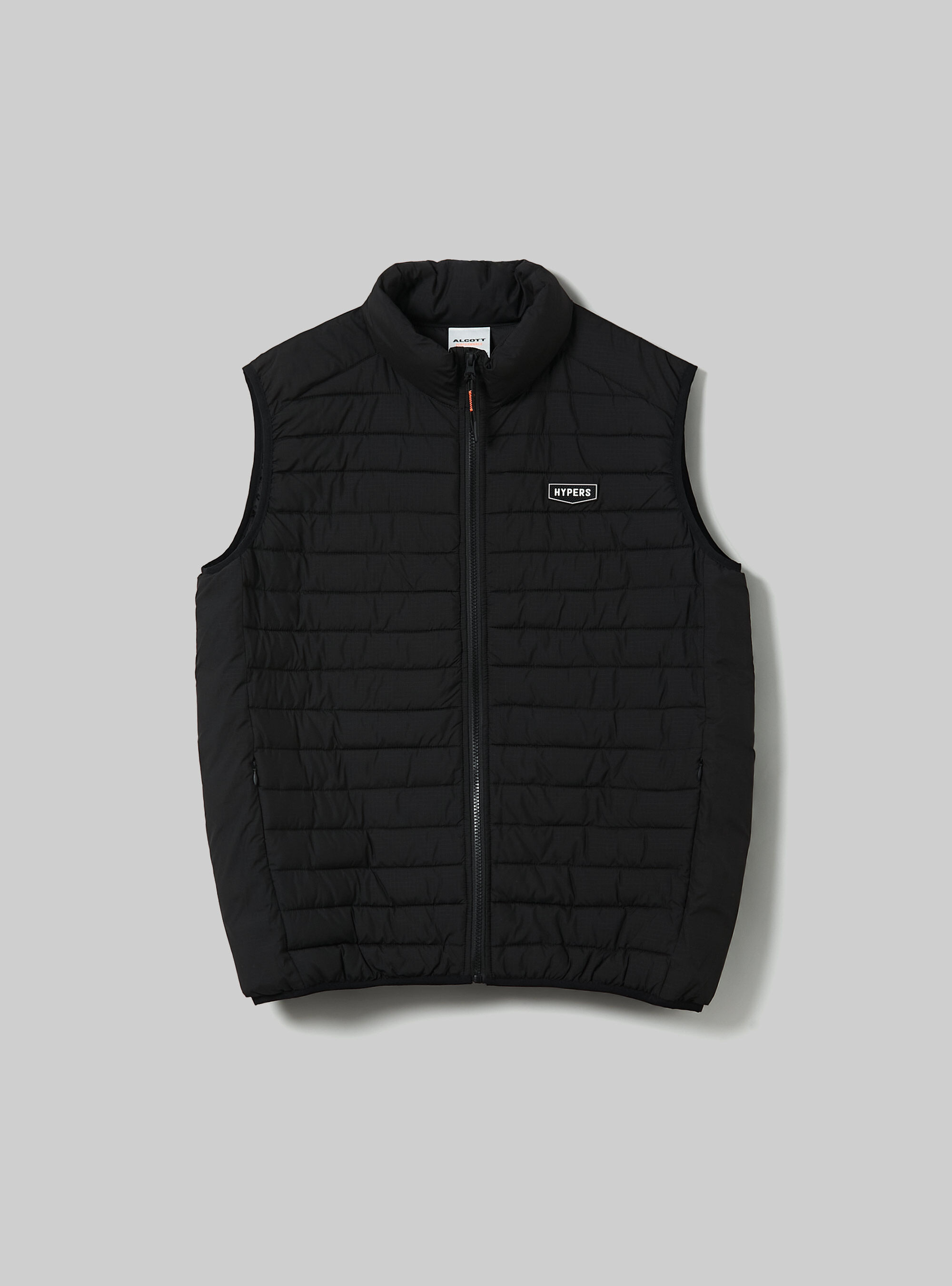 Padded sleeve jacket with contrasting zip