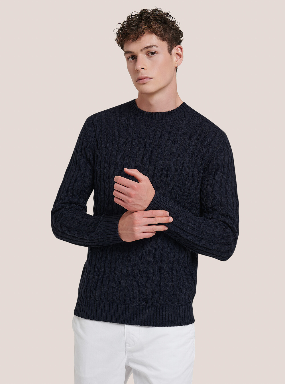 Trecce Alcott Maglione Collo Alto Trecce Girocollo Maglione