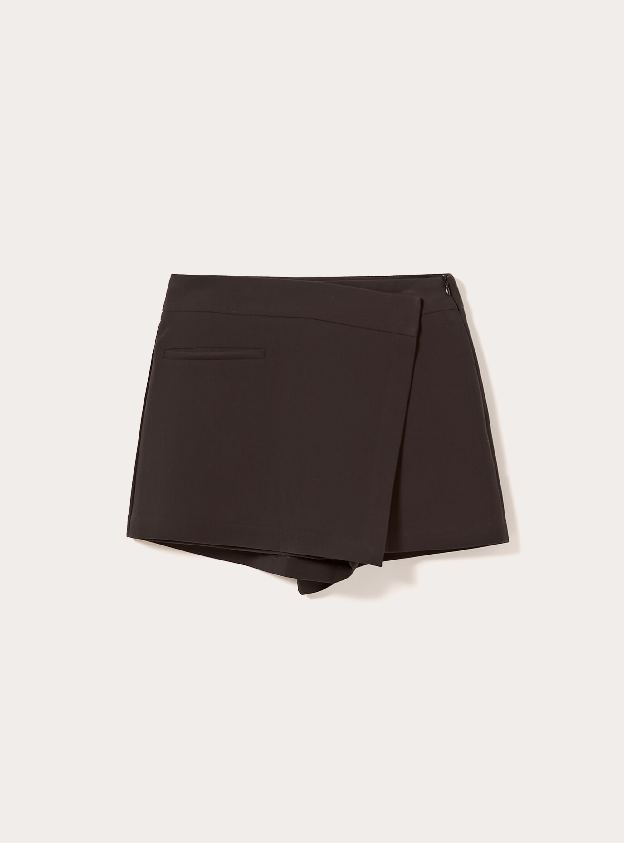Falda-pantal&oacute;n cruzada, BK1 BLACK