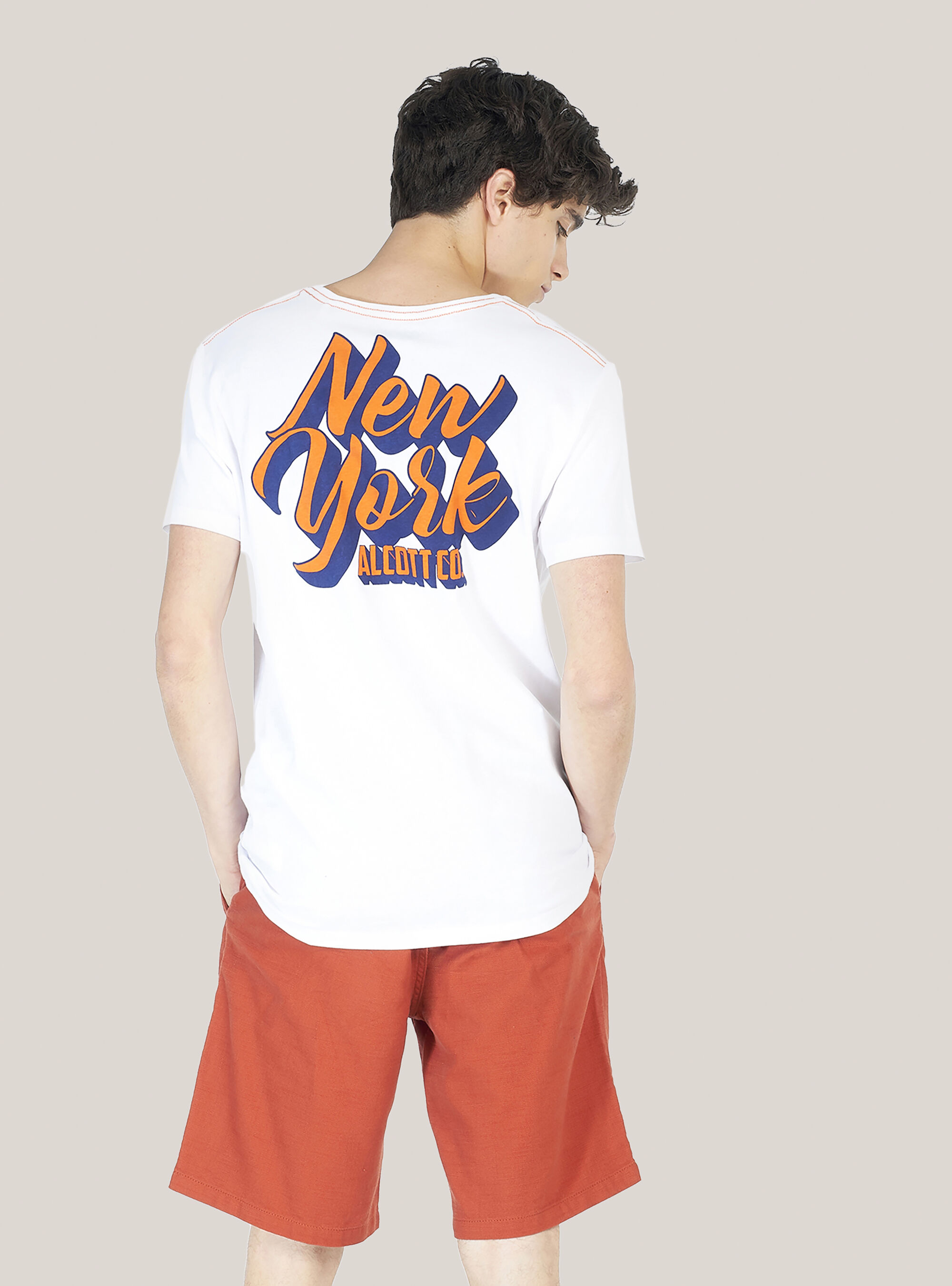 T-shirt estampada, BLANCO