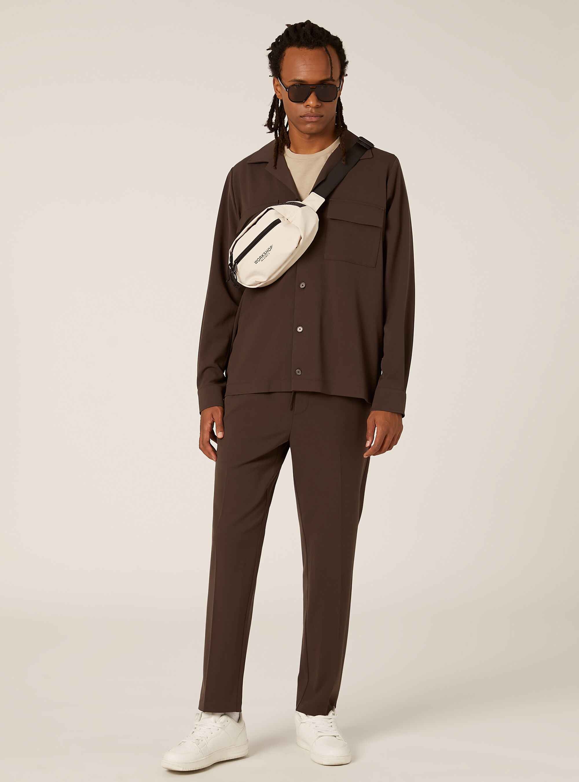 Chemise en twill avec grandes poches