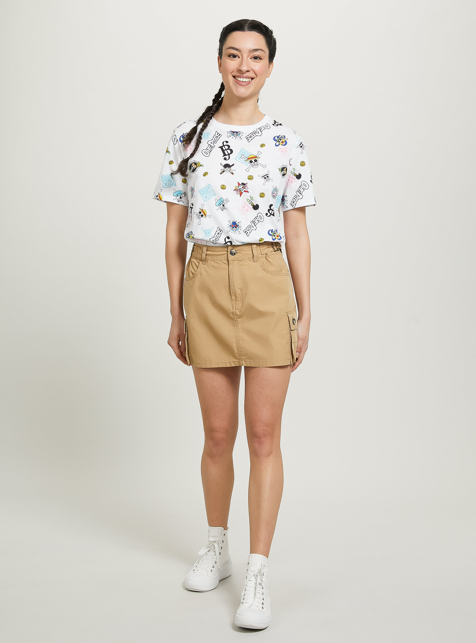 One Piece / Alcott all over T-shirt, WH3 WHITE