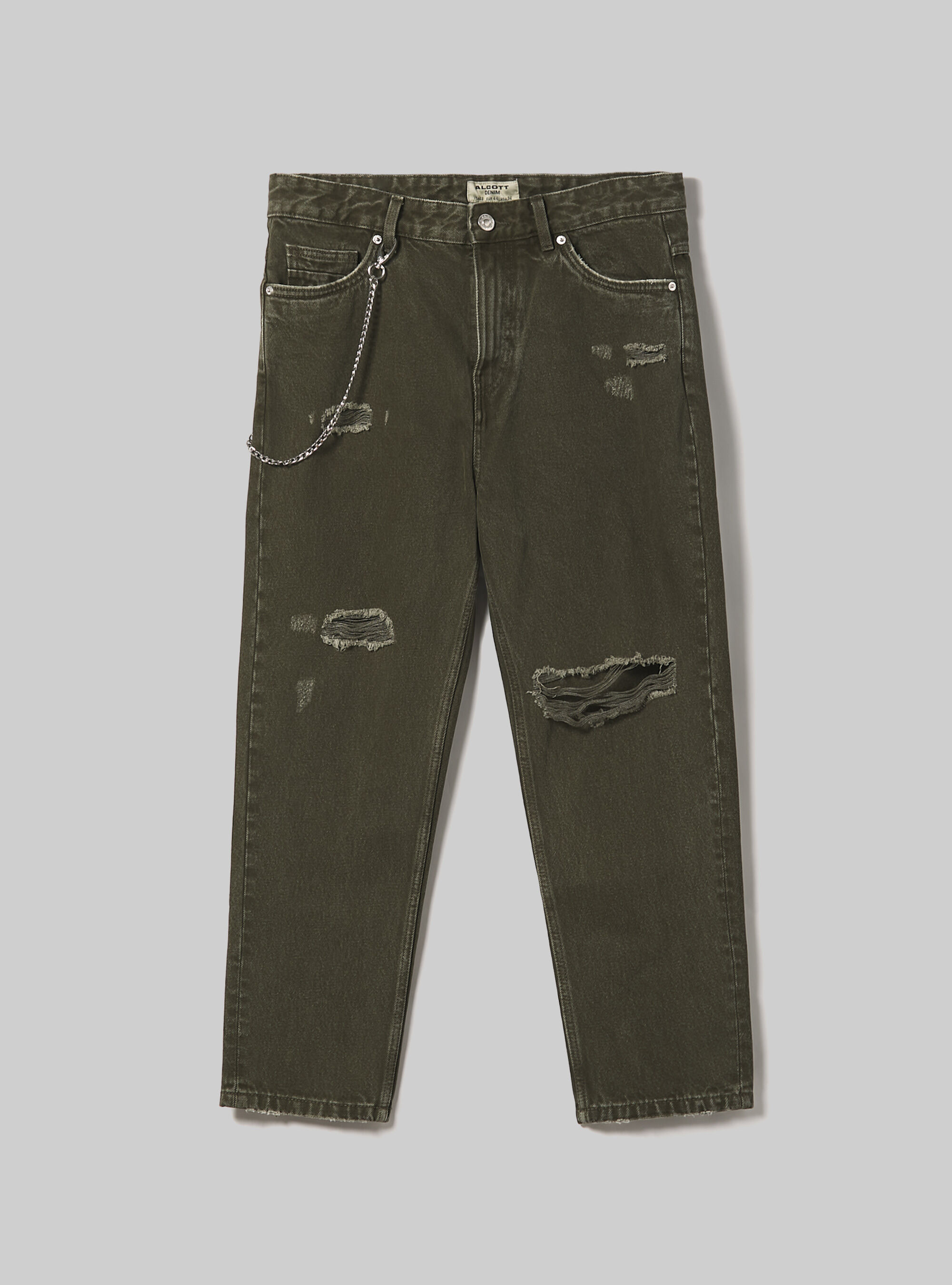 Jeans relax fit con catena