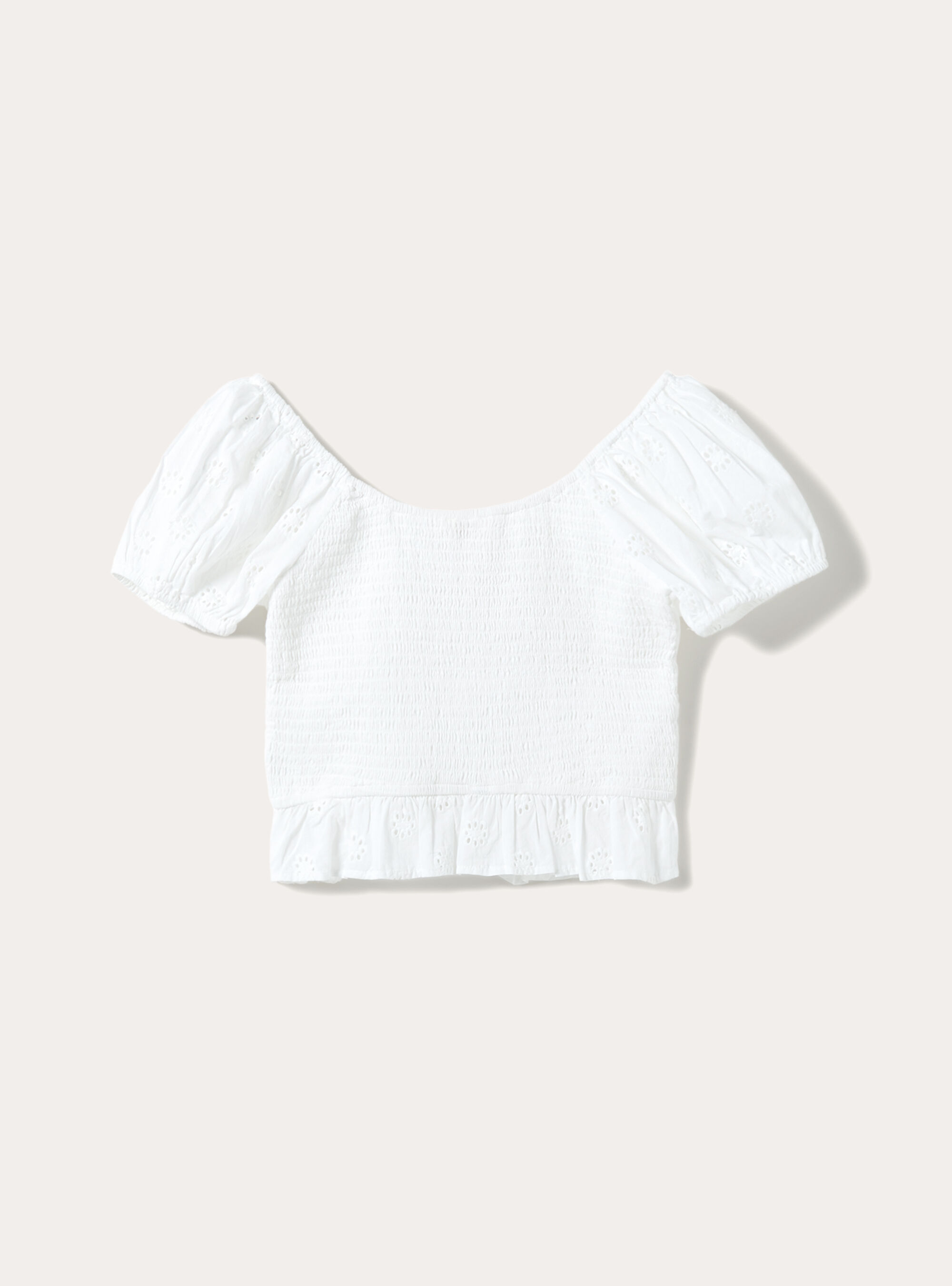 St. Gallen lace blouse, WH1 OFF WHITE
