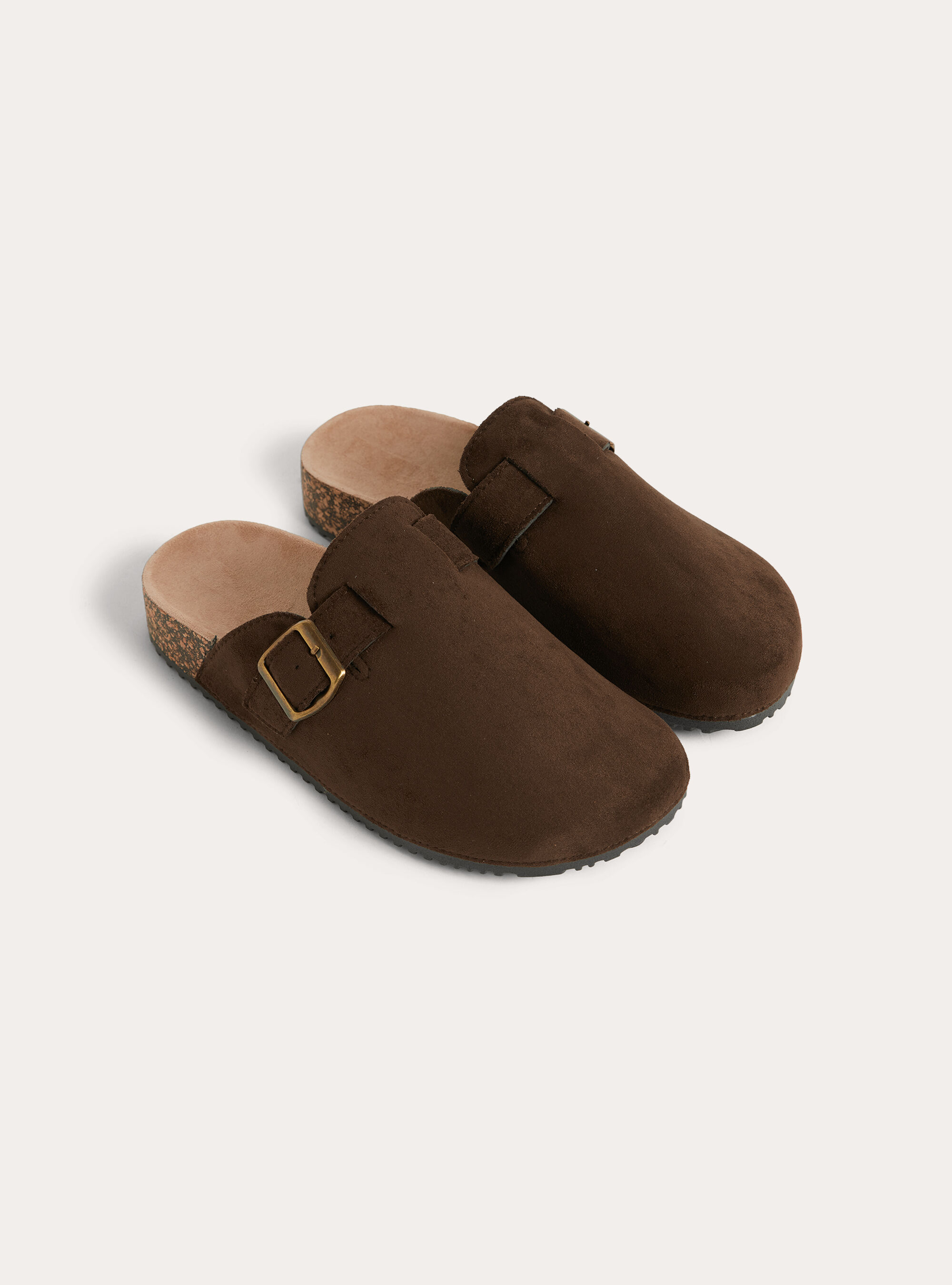 Sabot basso con fibbia, BR2 BROWN MEDIUM