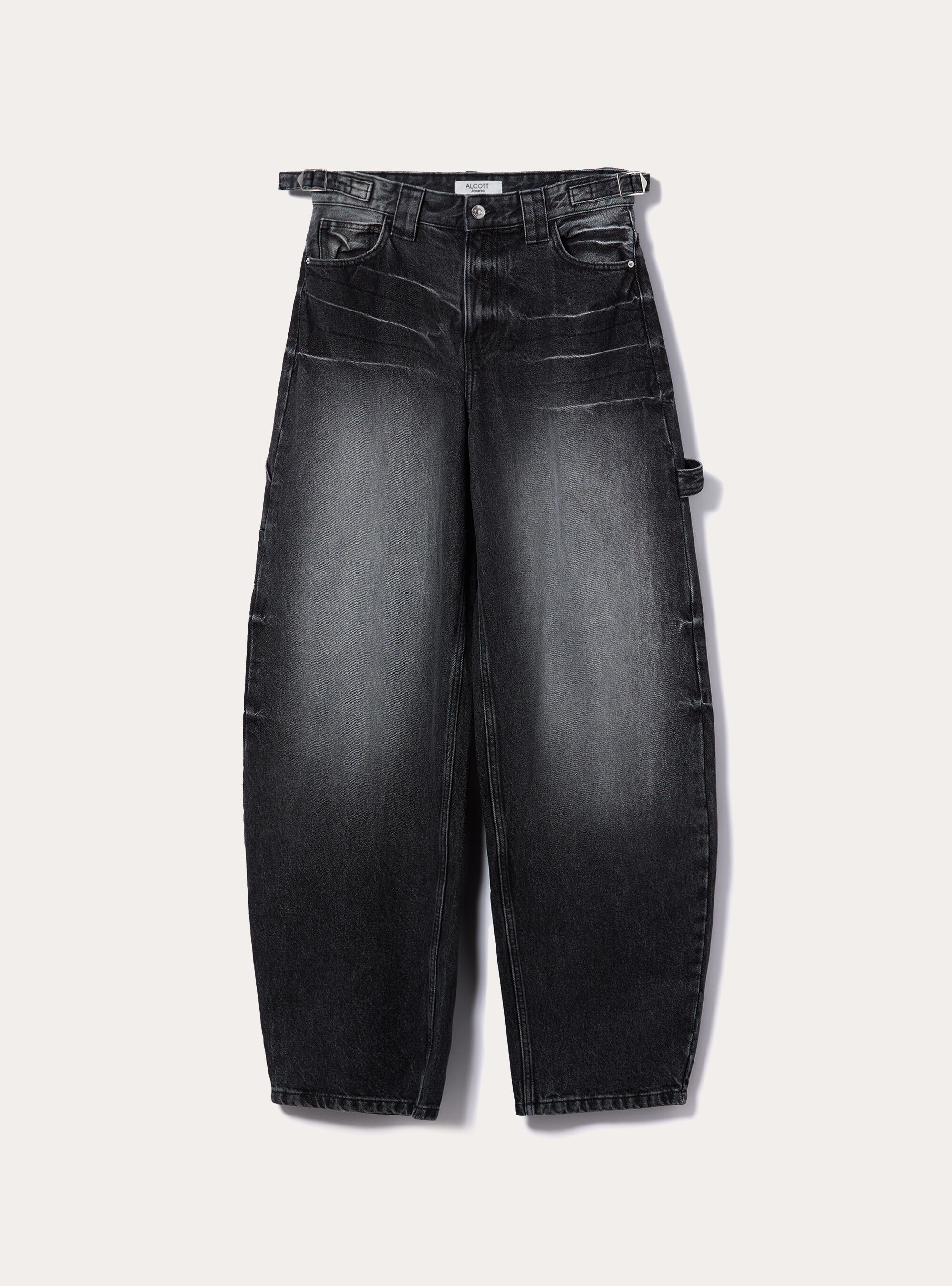 Carpenter balloon jeans with adjustable waist
