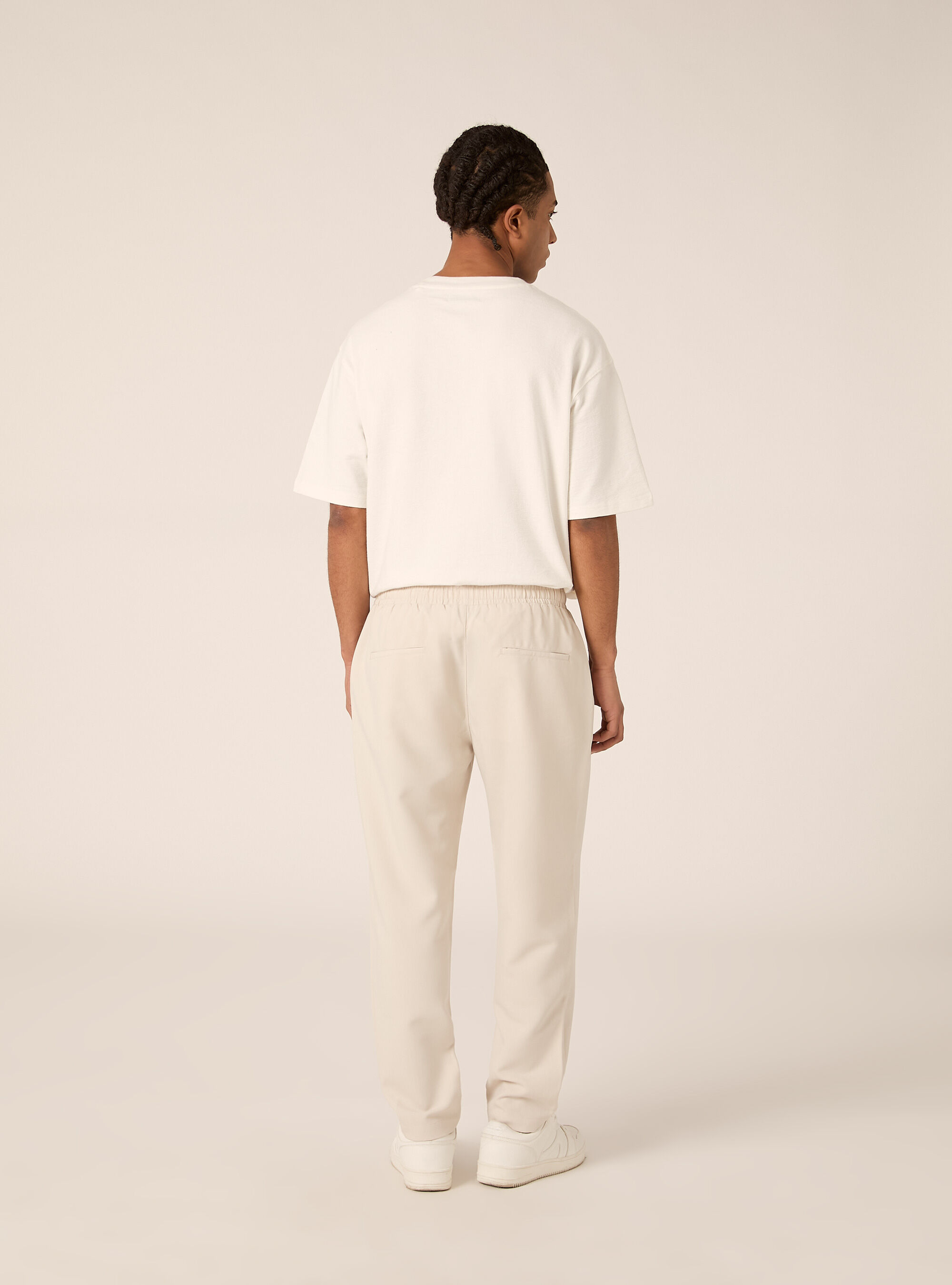Twill jogger trousers, BG3 BEIGE LIGHT