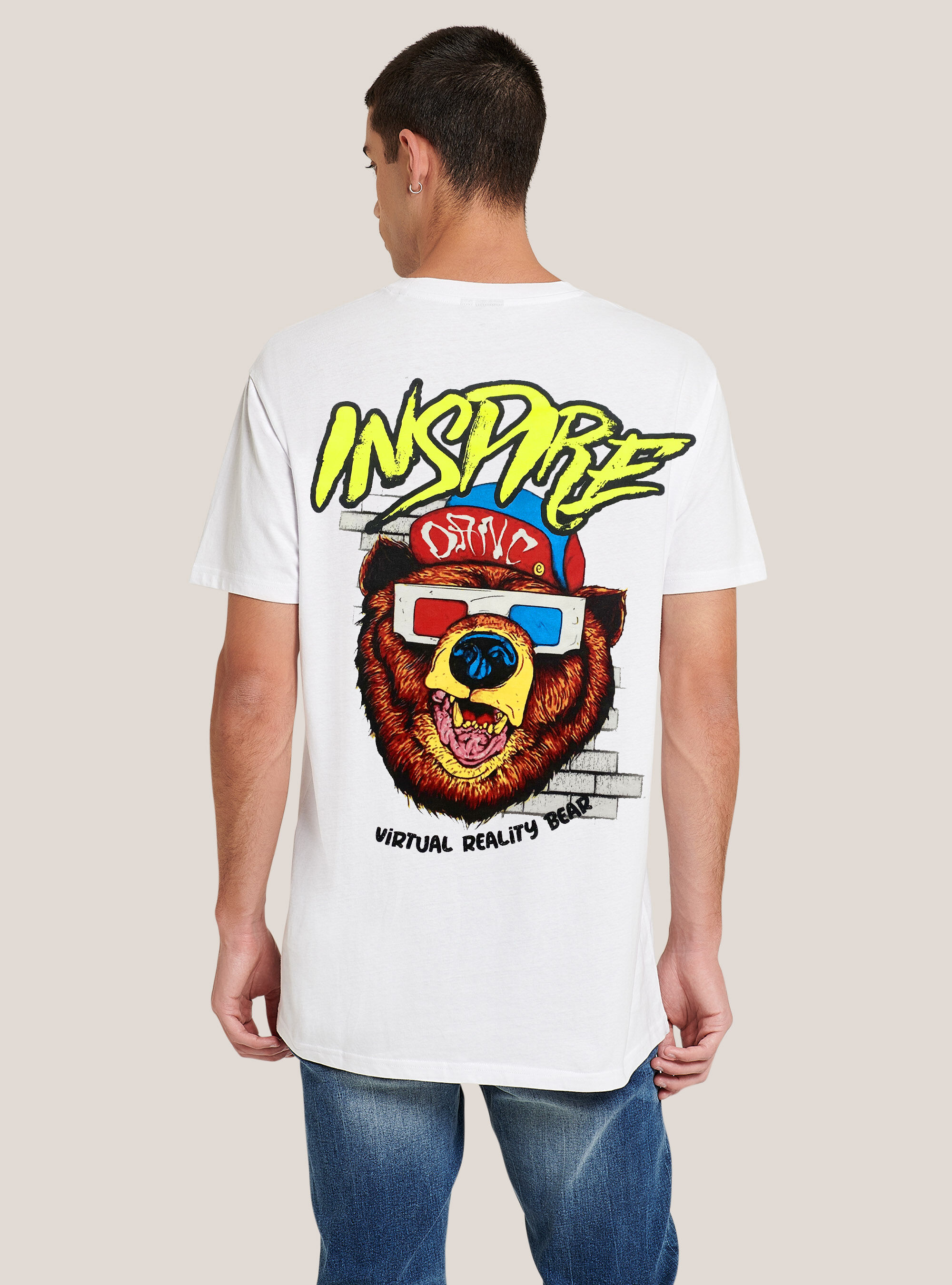 T-shirt with Inspire print, WH2 WHITE