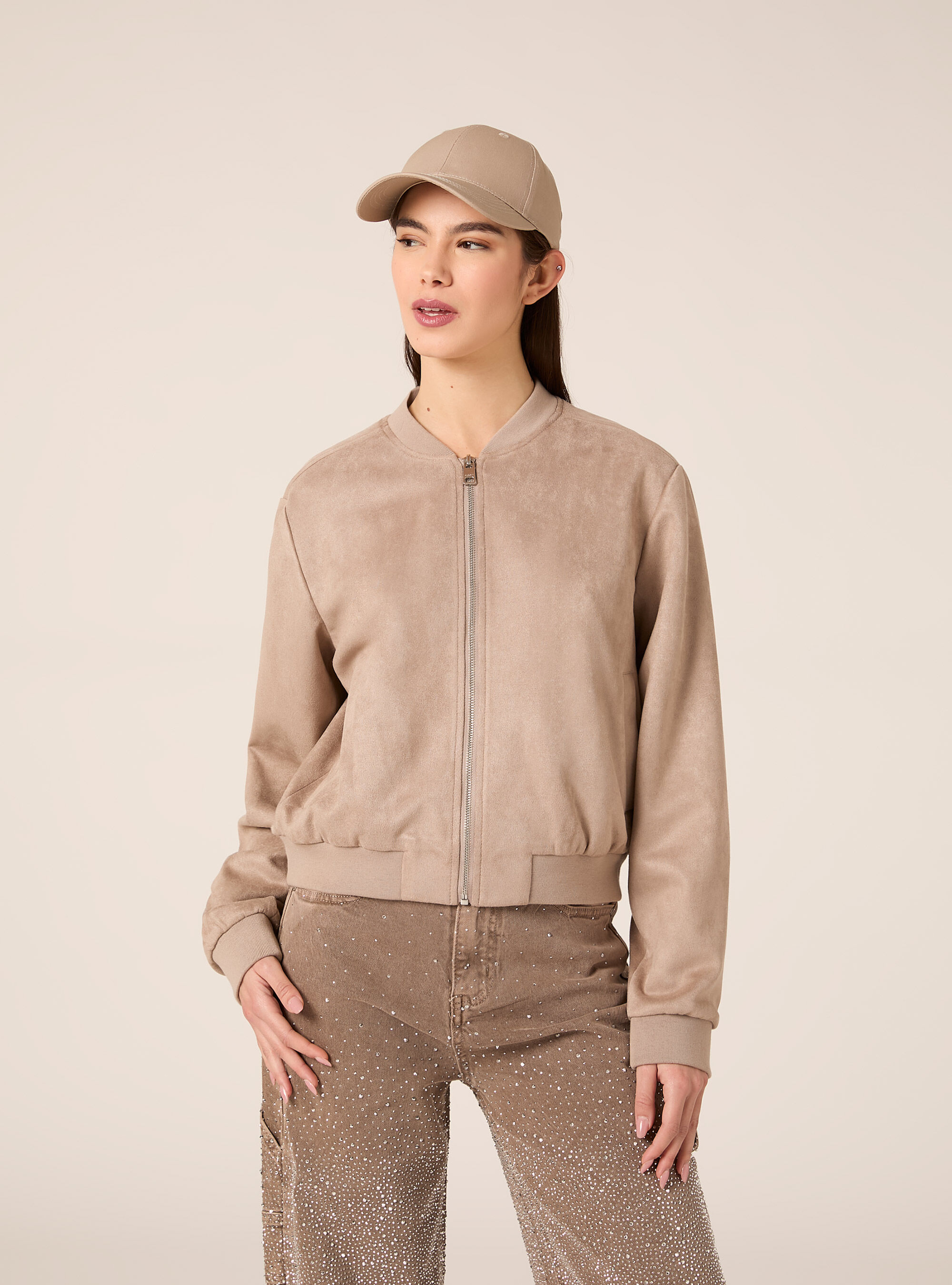 Bomber effetto camoscio