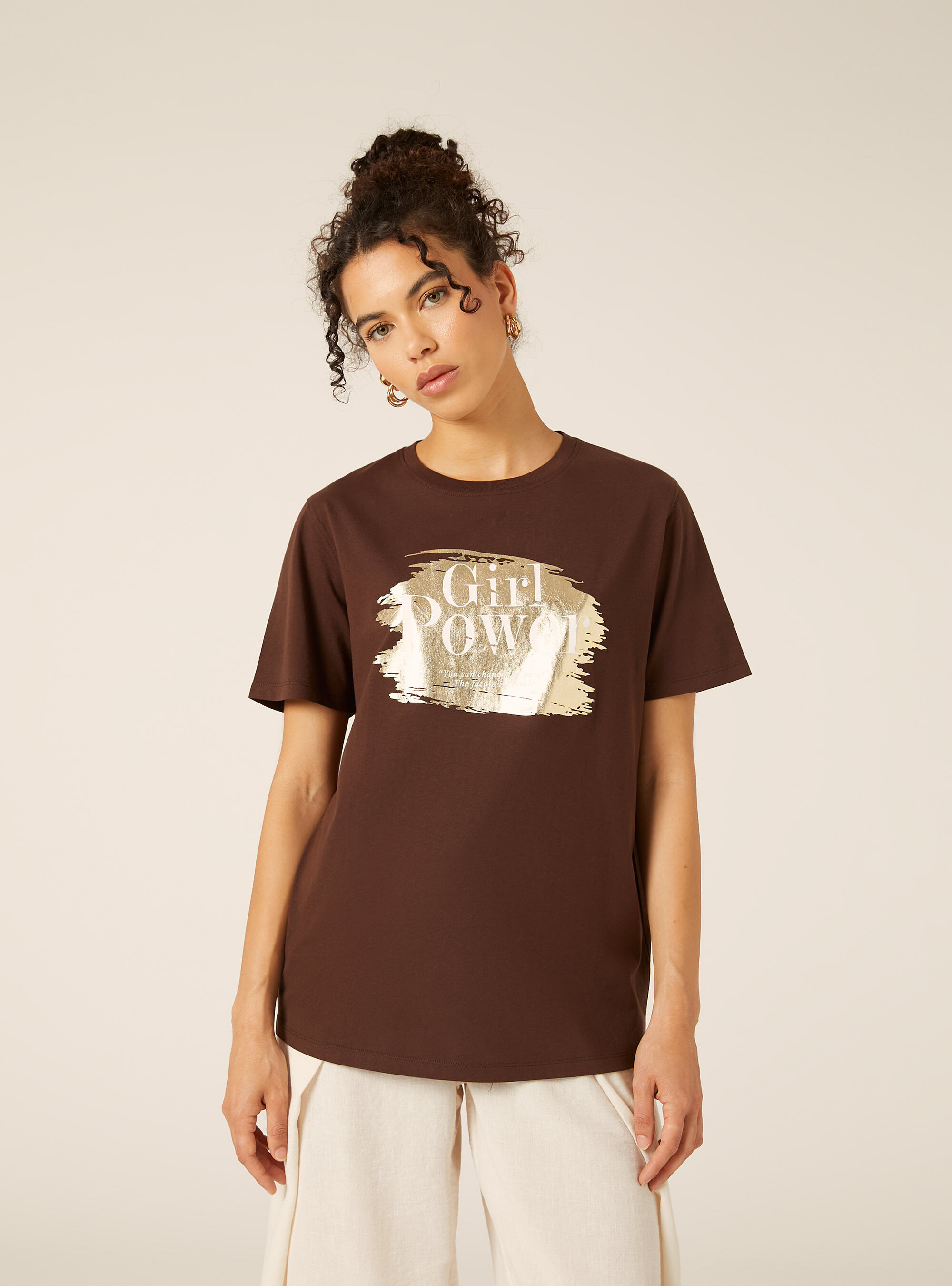 T-Shirt Coupe Regular &agrave; Imprim&eacute; Graphique Girl Power