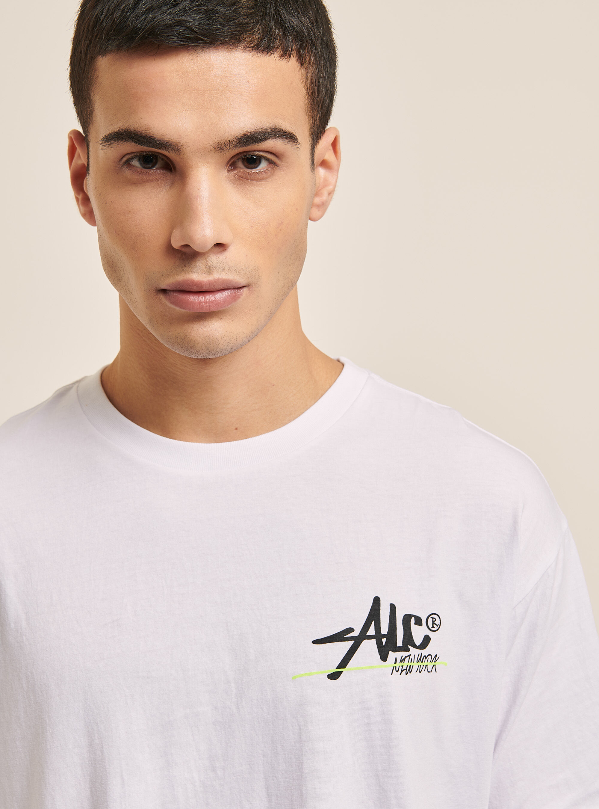 Cotton T-shirt with print, WHITE