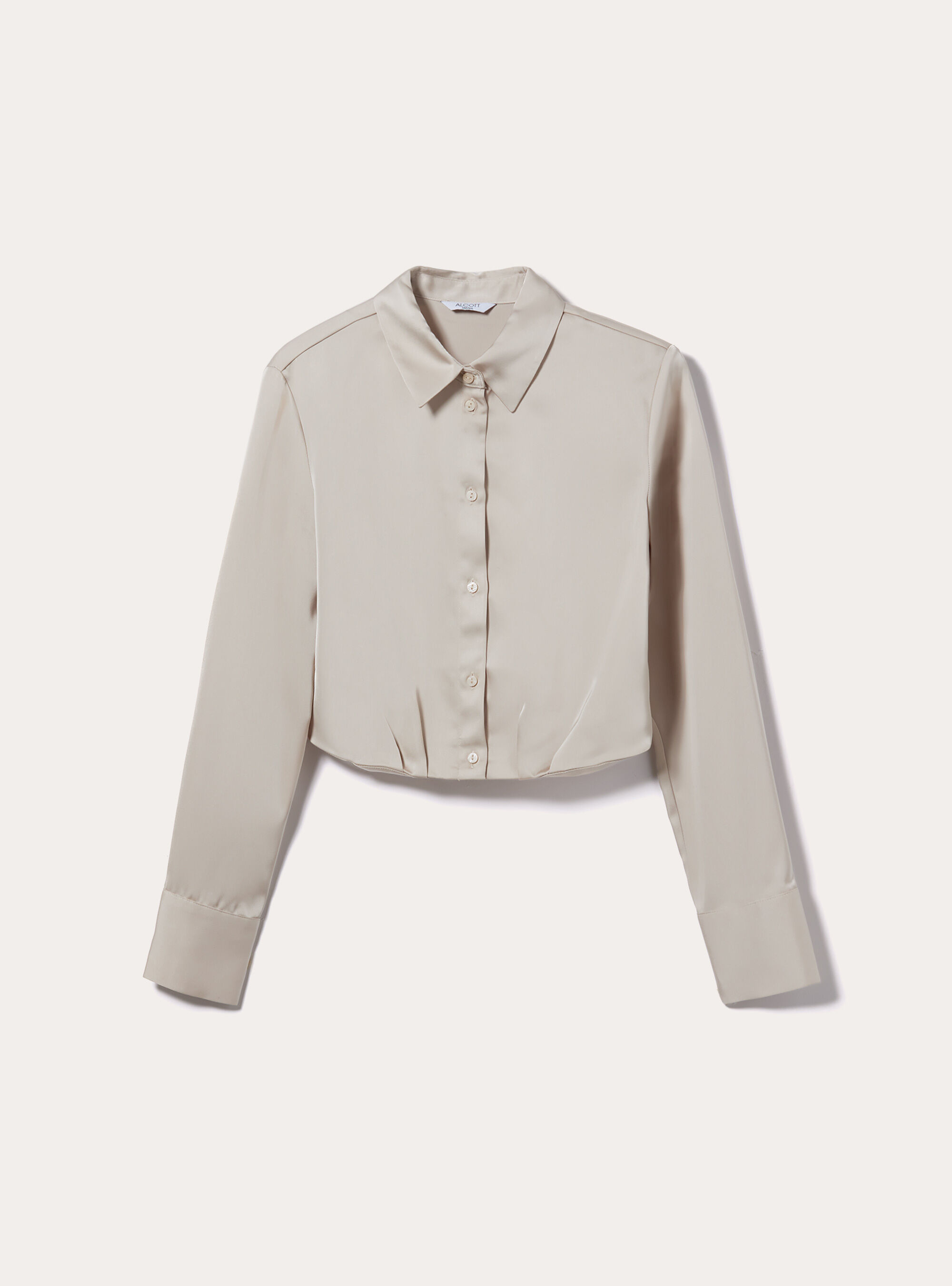 Cropped satin shirt | Alcott | Women's Shirts and Blouse