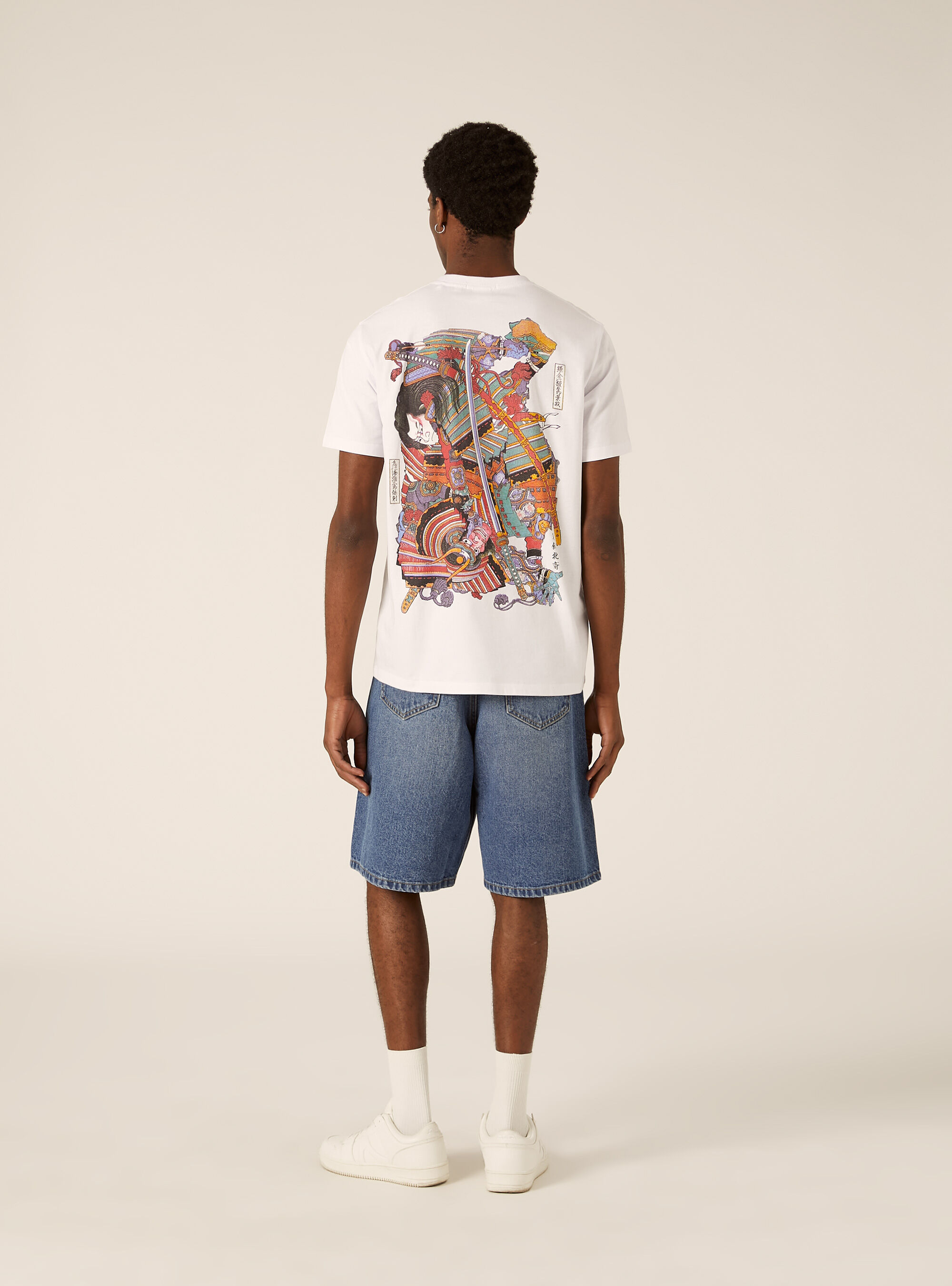 Maglietta con grafica hokusai  regular fit, BIANCO OTTICO