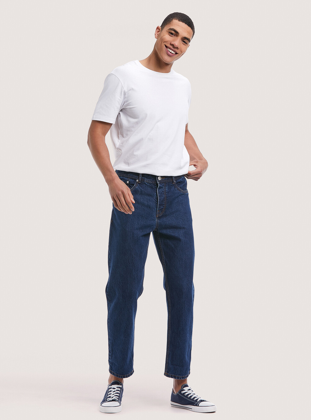 Cotton dad fit jeans