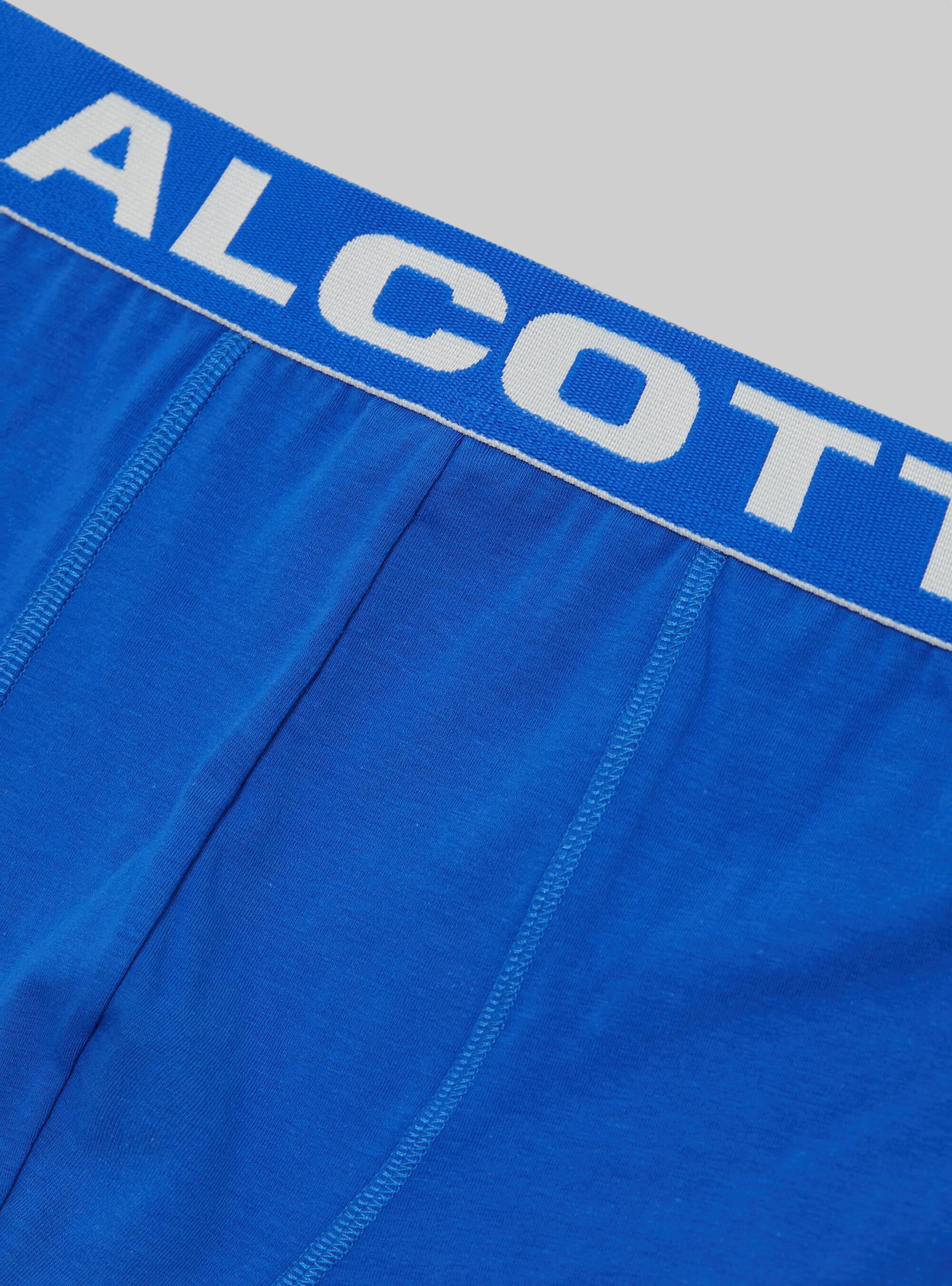 Stretch cotton boxer shorts with logo, AZ1 AZURE DARK