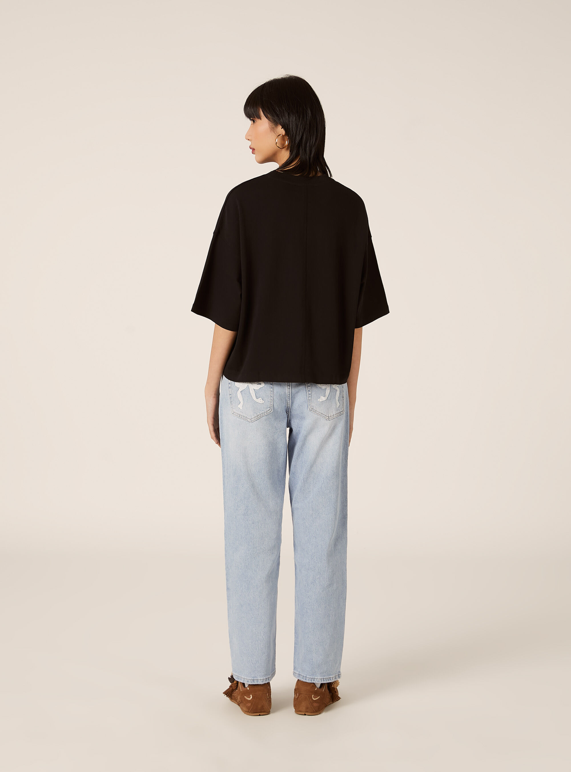 Basic boxy fit T-shirt, BK1 BLACK