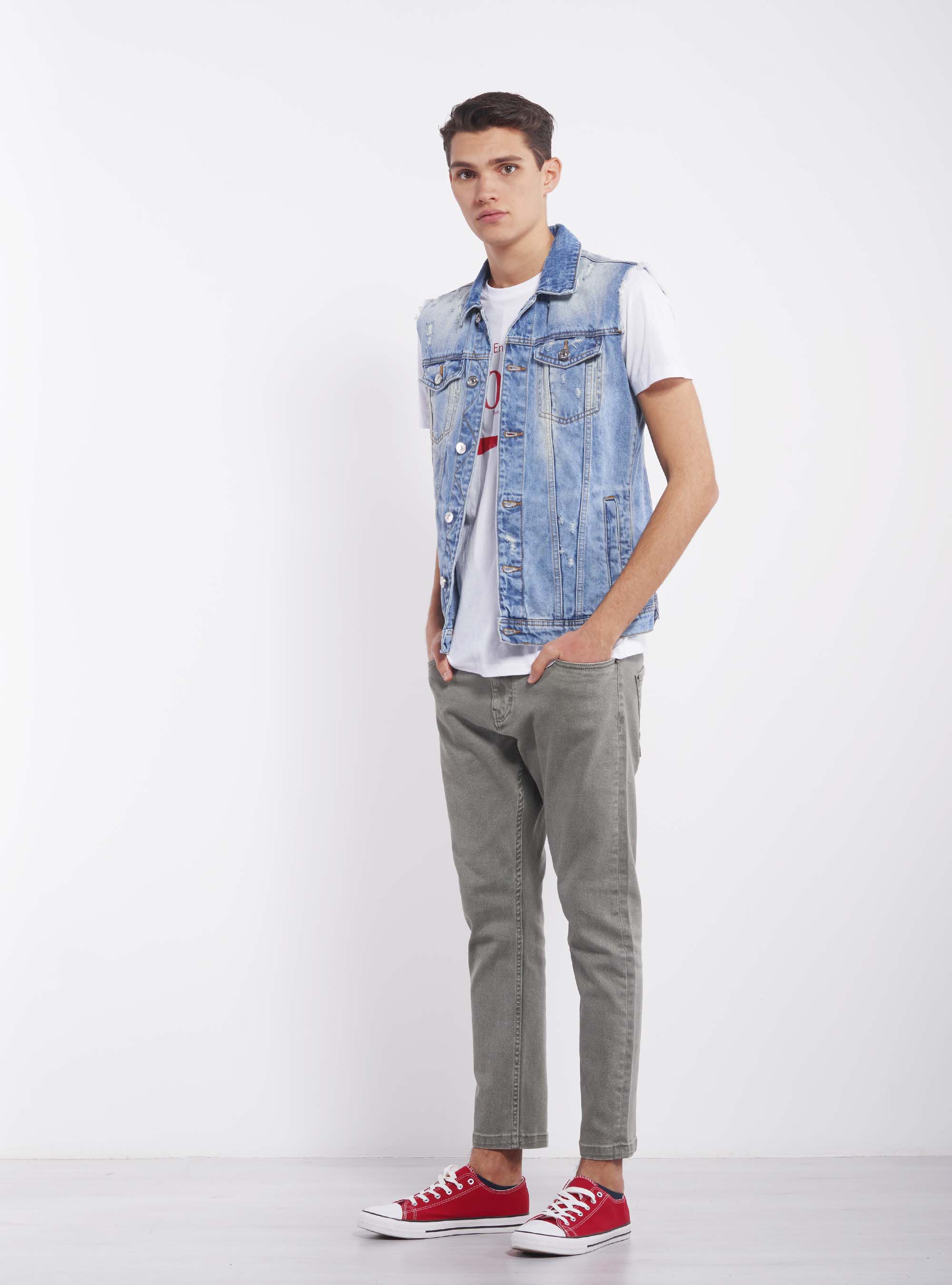 Gilet di jeans uomo new arrivals