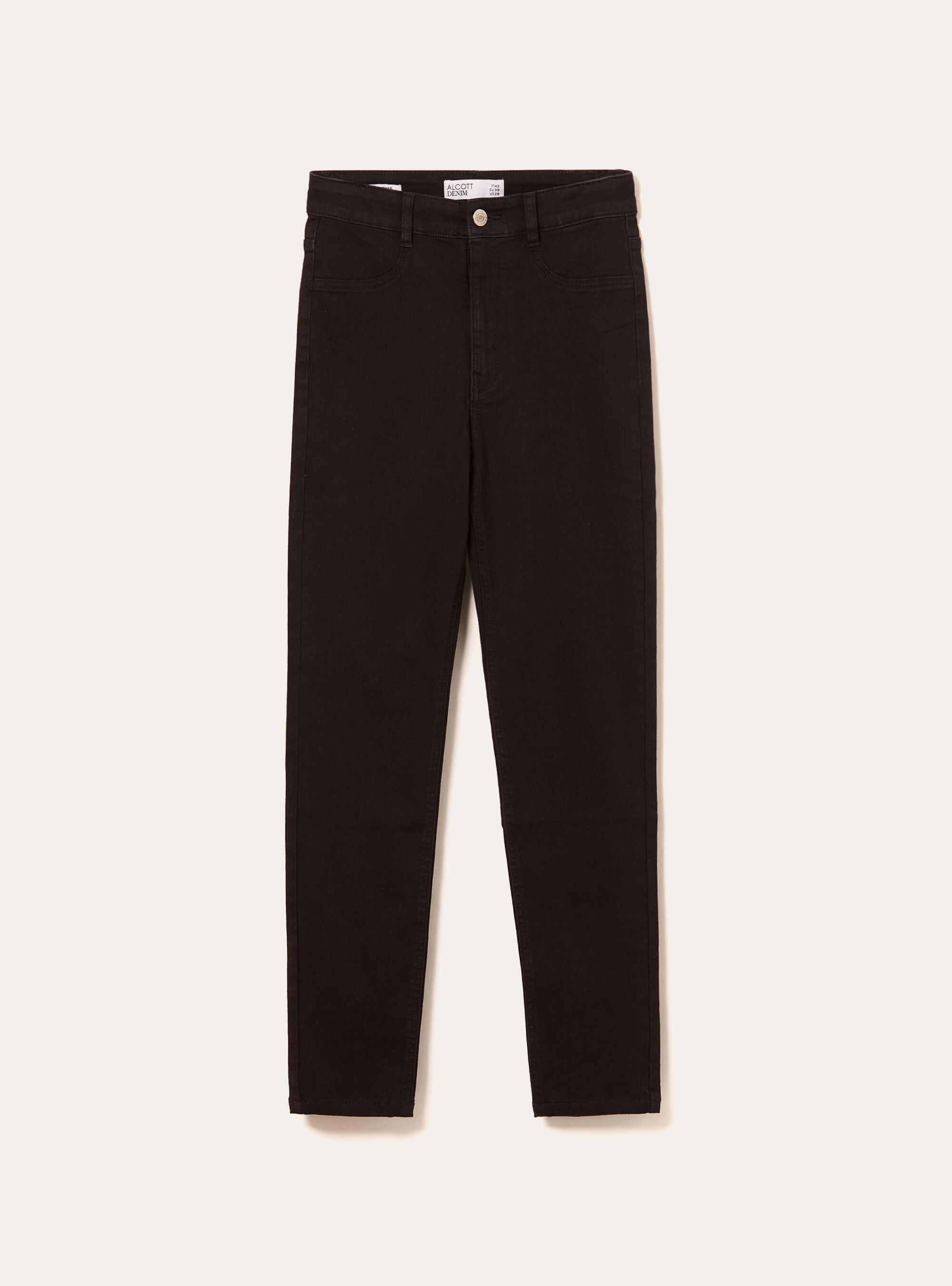 Stretch denim skinny jeans, BLACK