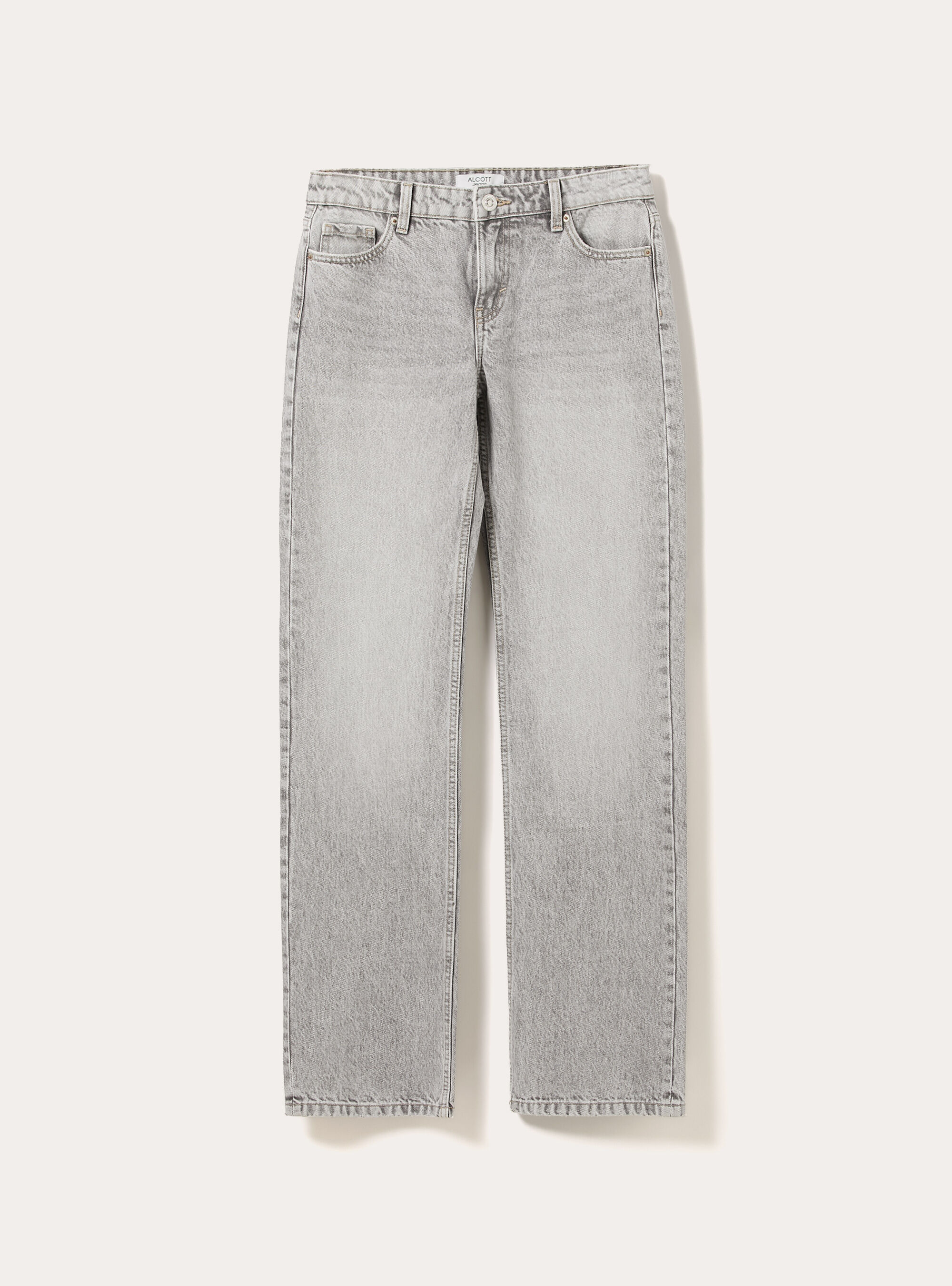 Low-waist straight-fit jeans, D00G GREY