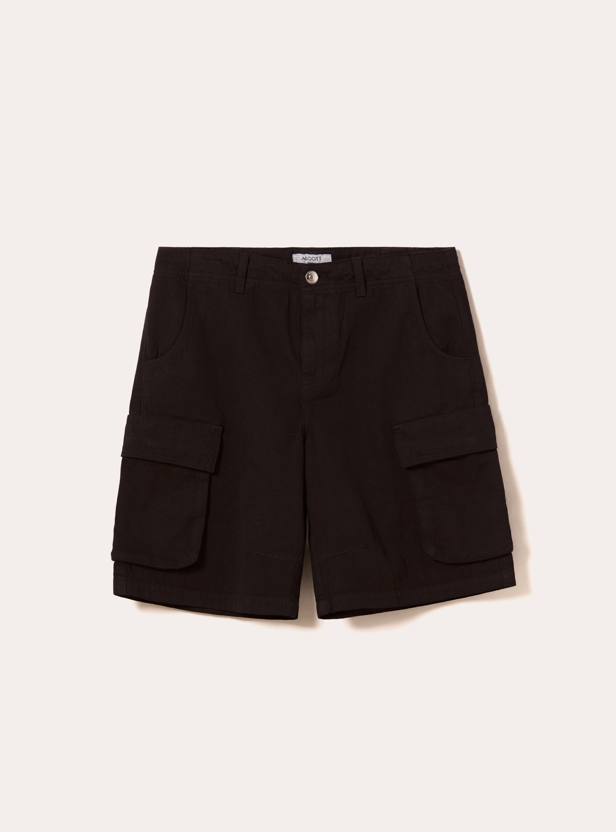 Twill cargo bermuda shorts, BK1 BLACK