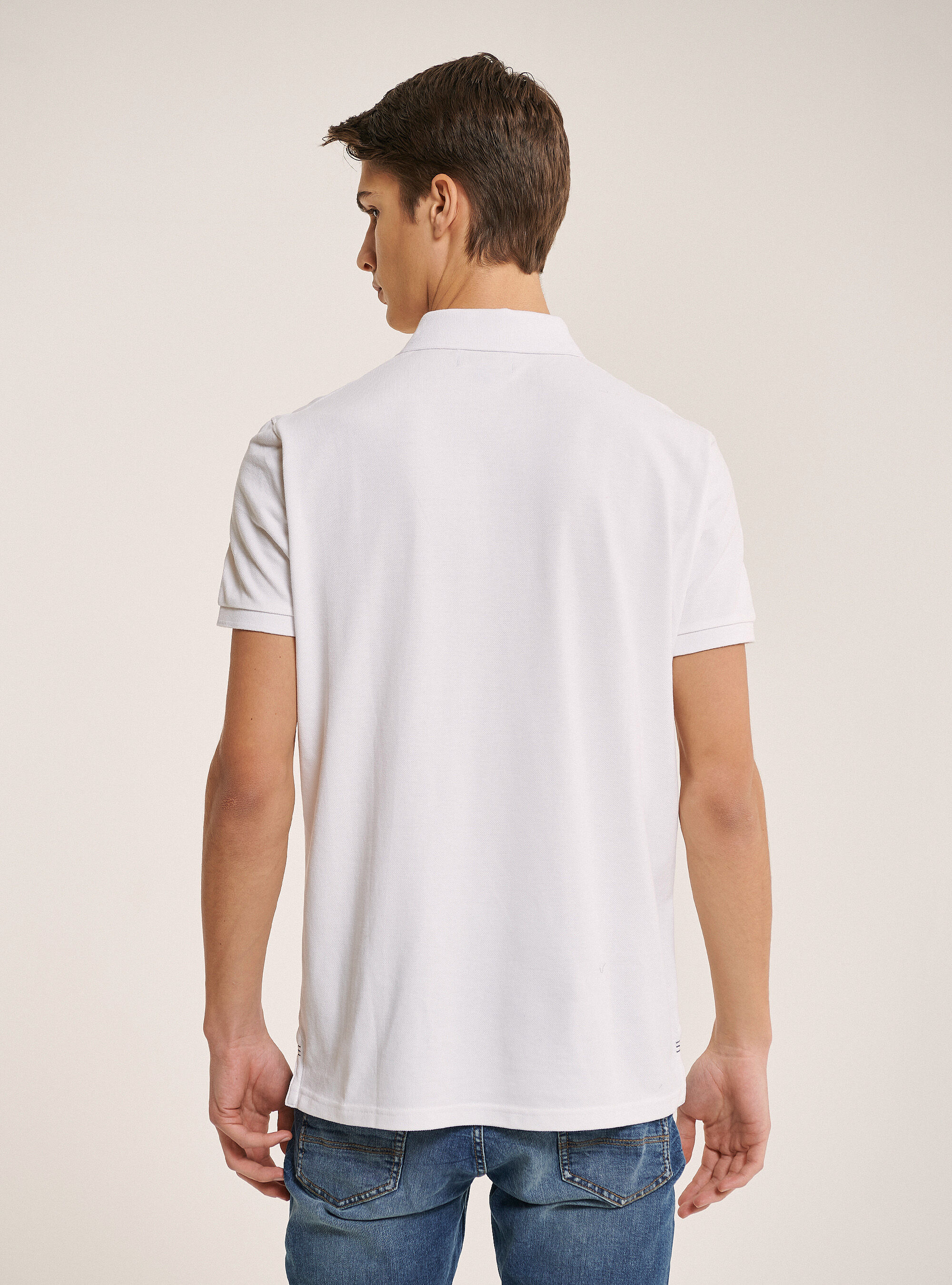 Polo avec broderie, C099 WHITE