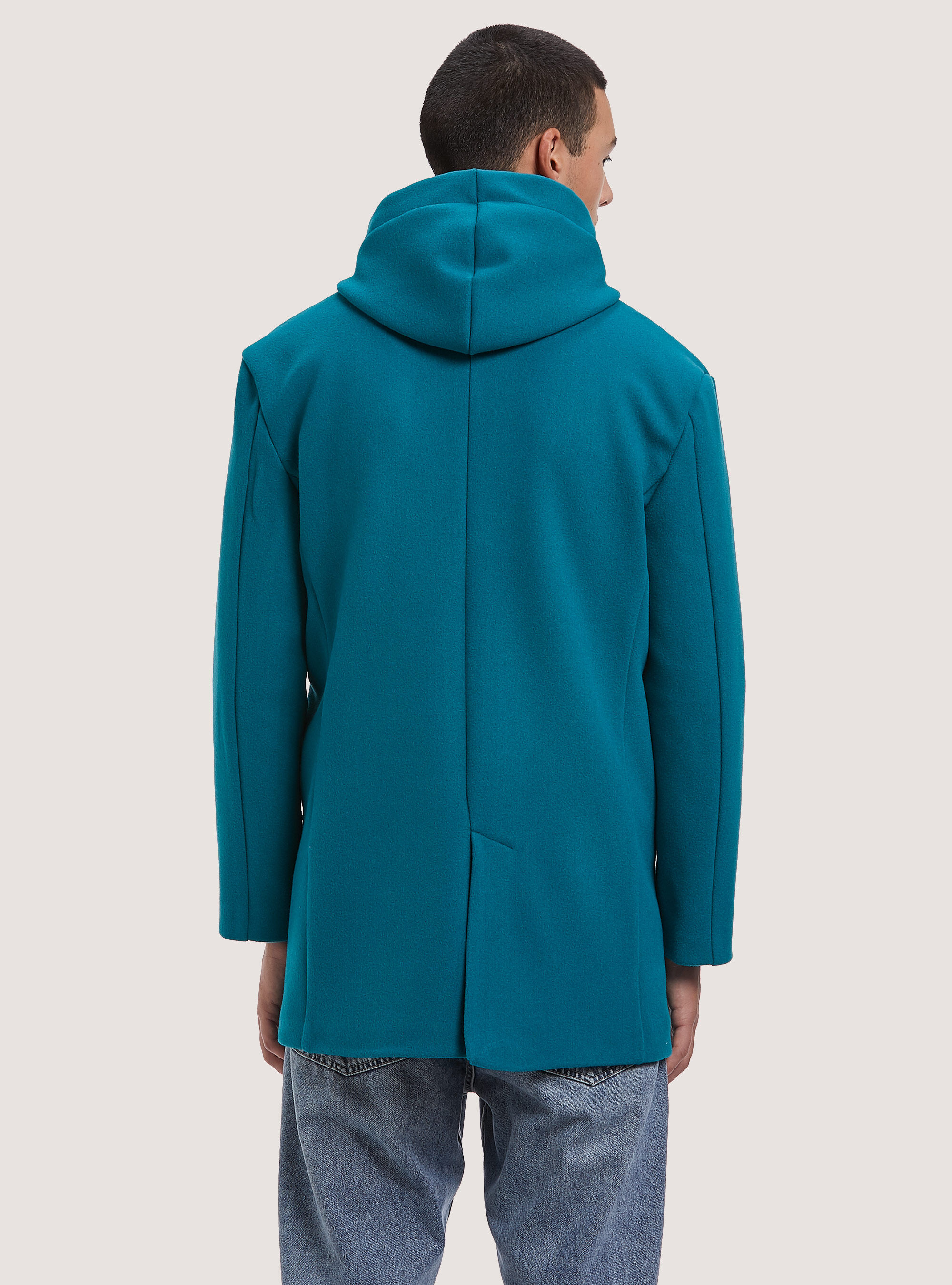 Manteau &agrave; capuche, OB2 BLUE OIL MED.