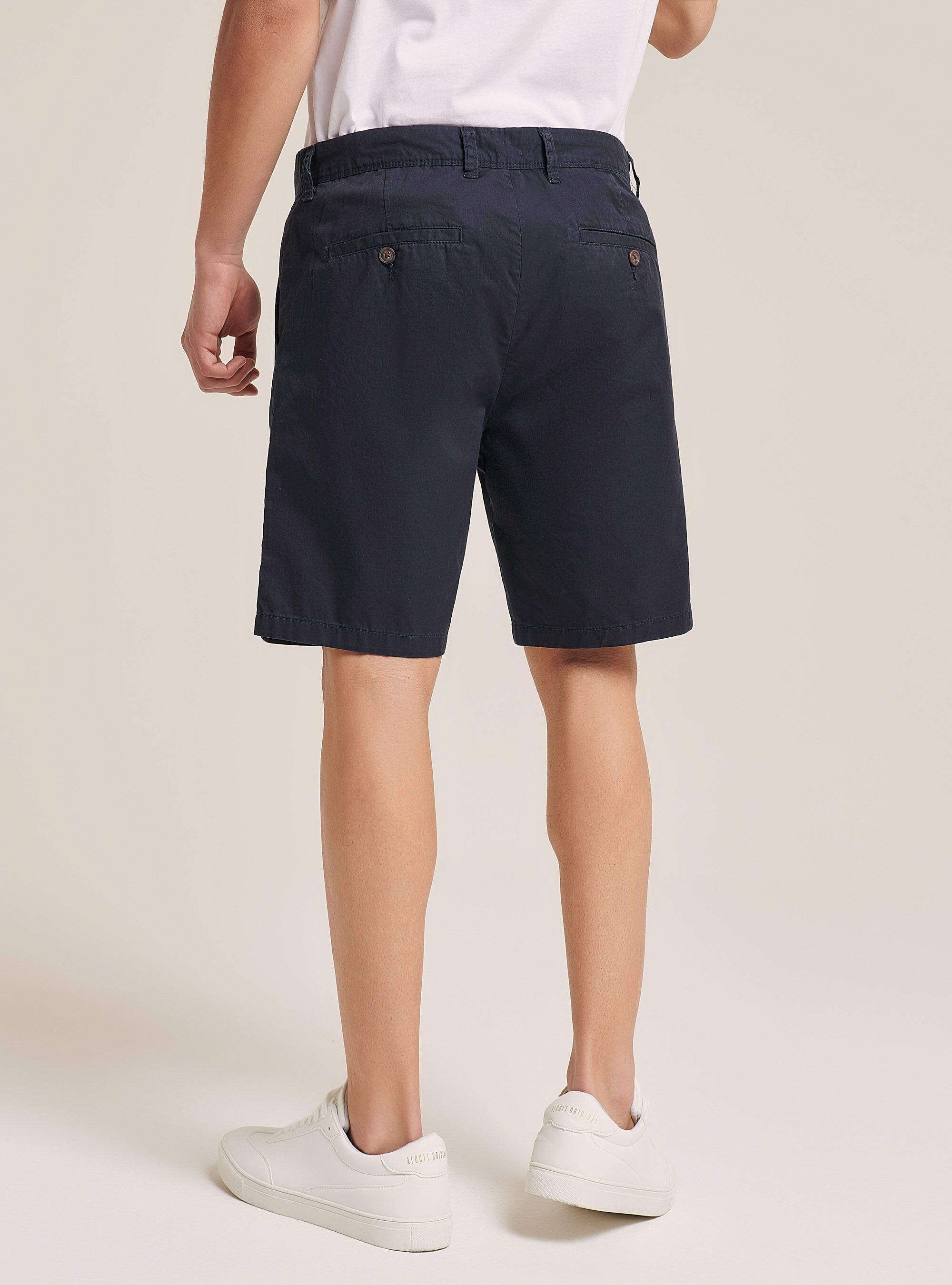 Bermudas b&aacute;sicas de sarga, C2222 NAVY