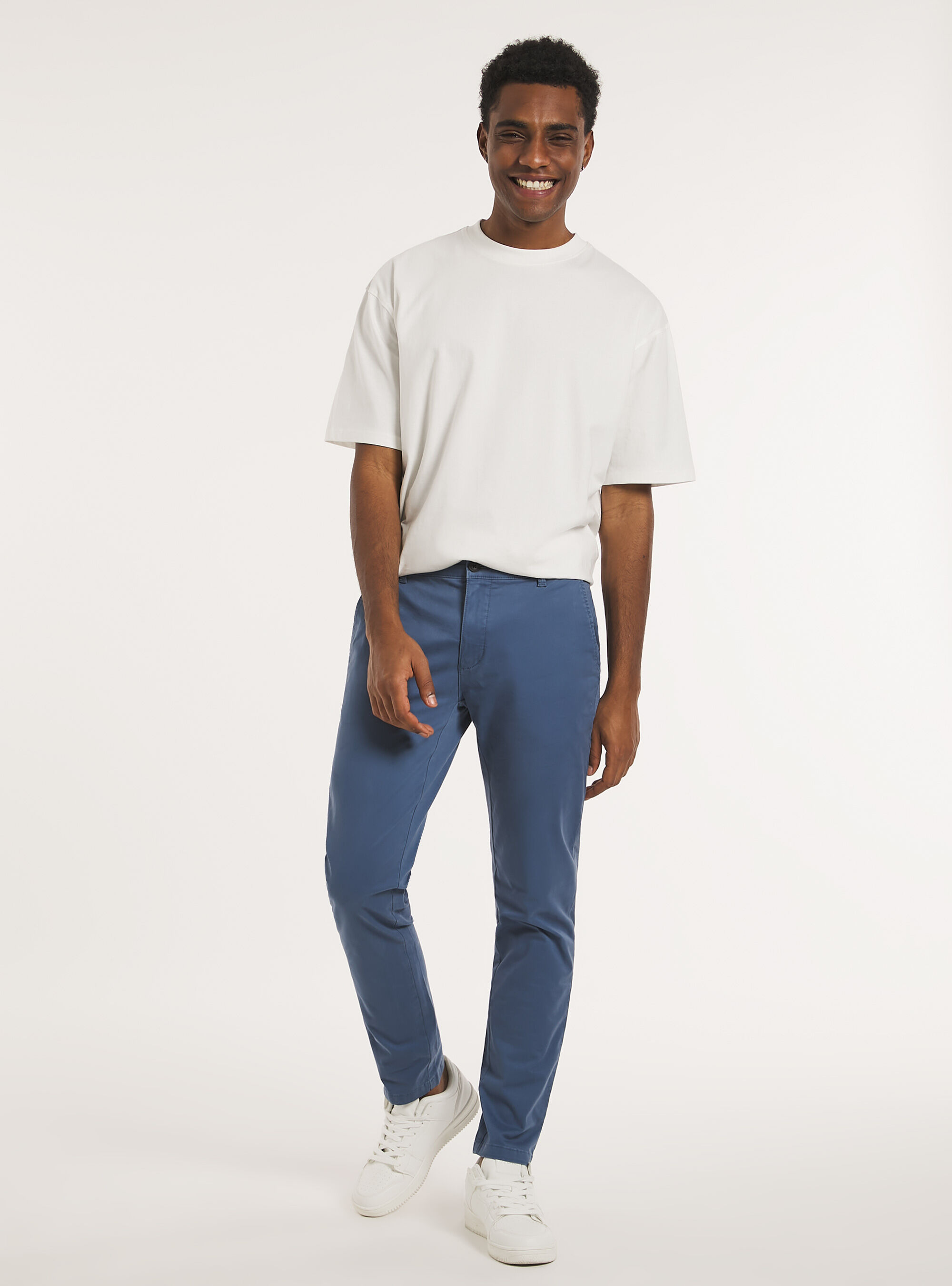 Pantalon chino ajustado de sarga elastica Alcott Pantalones Uomo