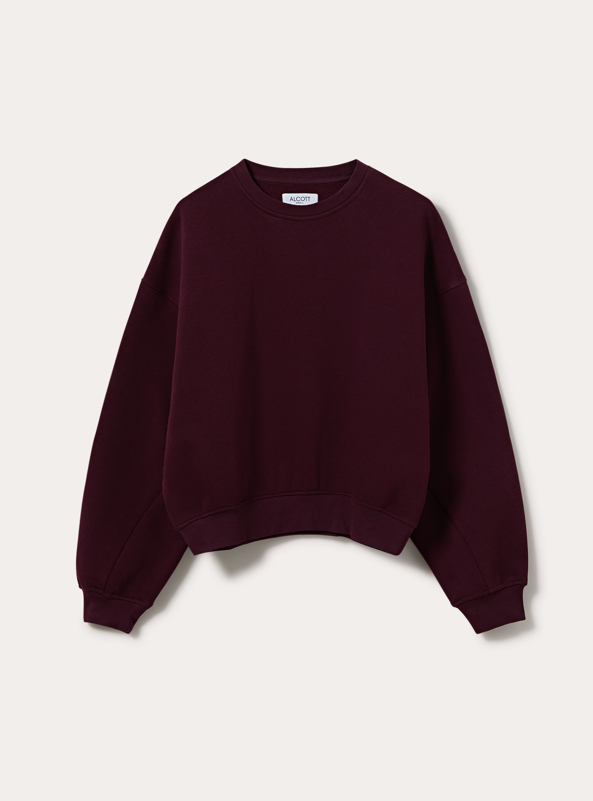 Felpa girocollo, BO1 BORDEAUX DARK