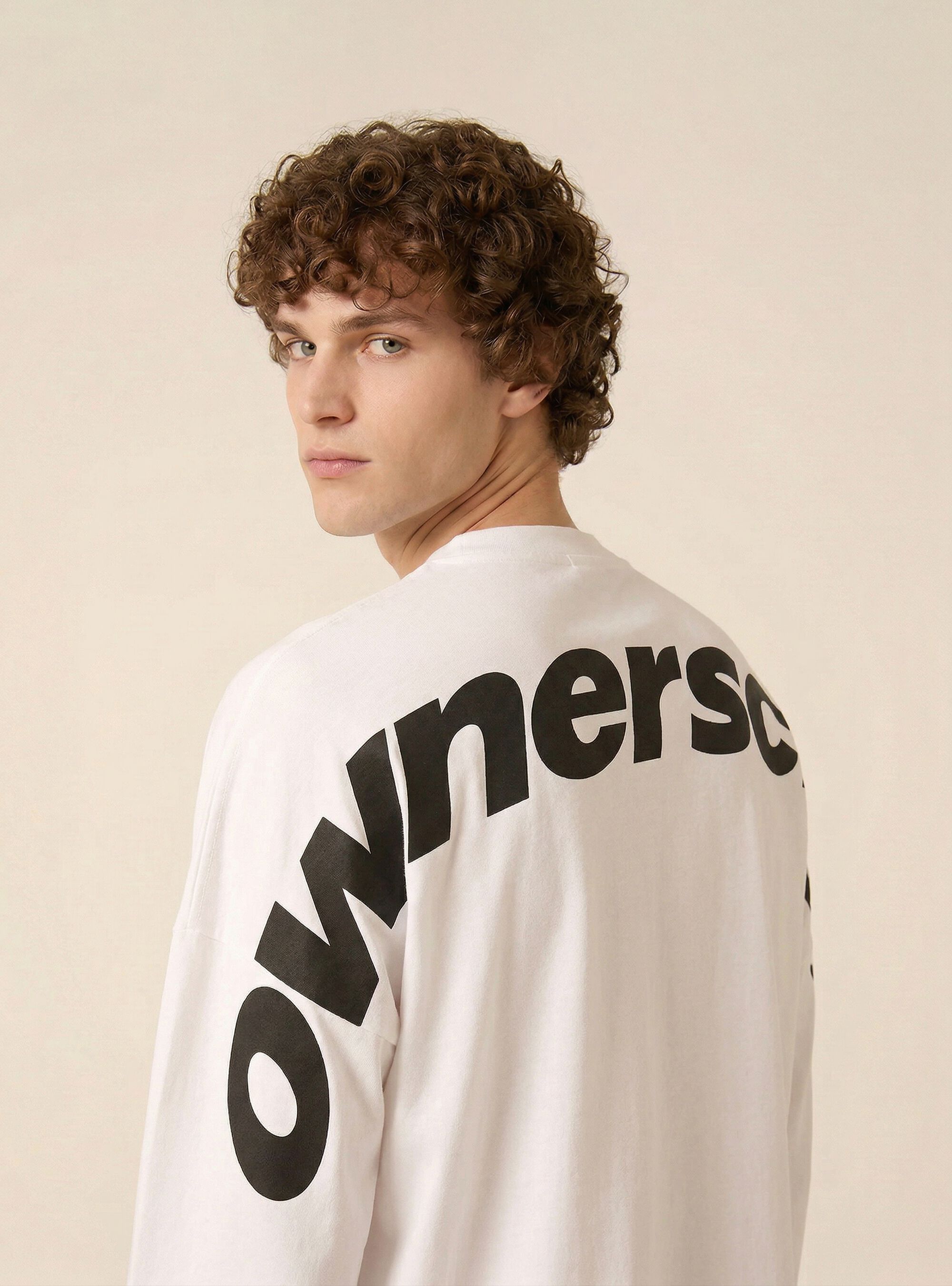 T-shirt ample imprim&eacute;, WH1 OFF WHITE