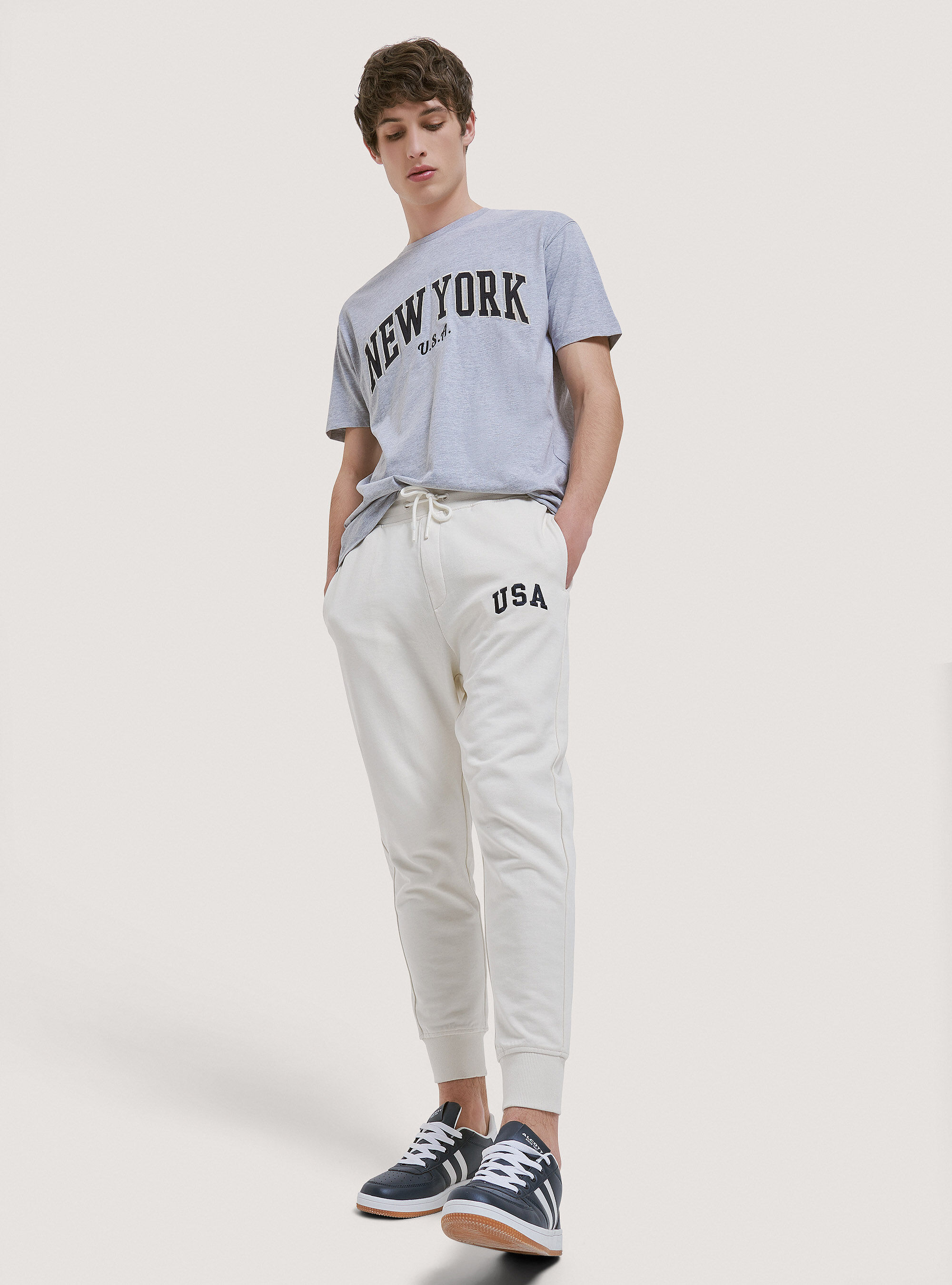 Plusch-Joggerhose, C104 CREAM