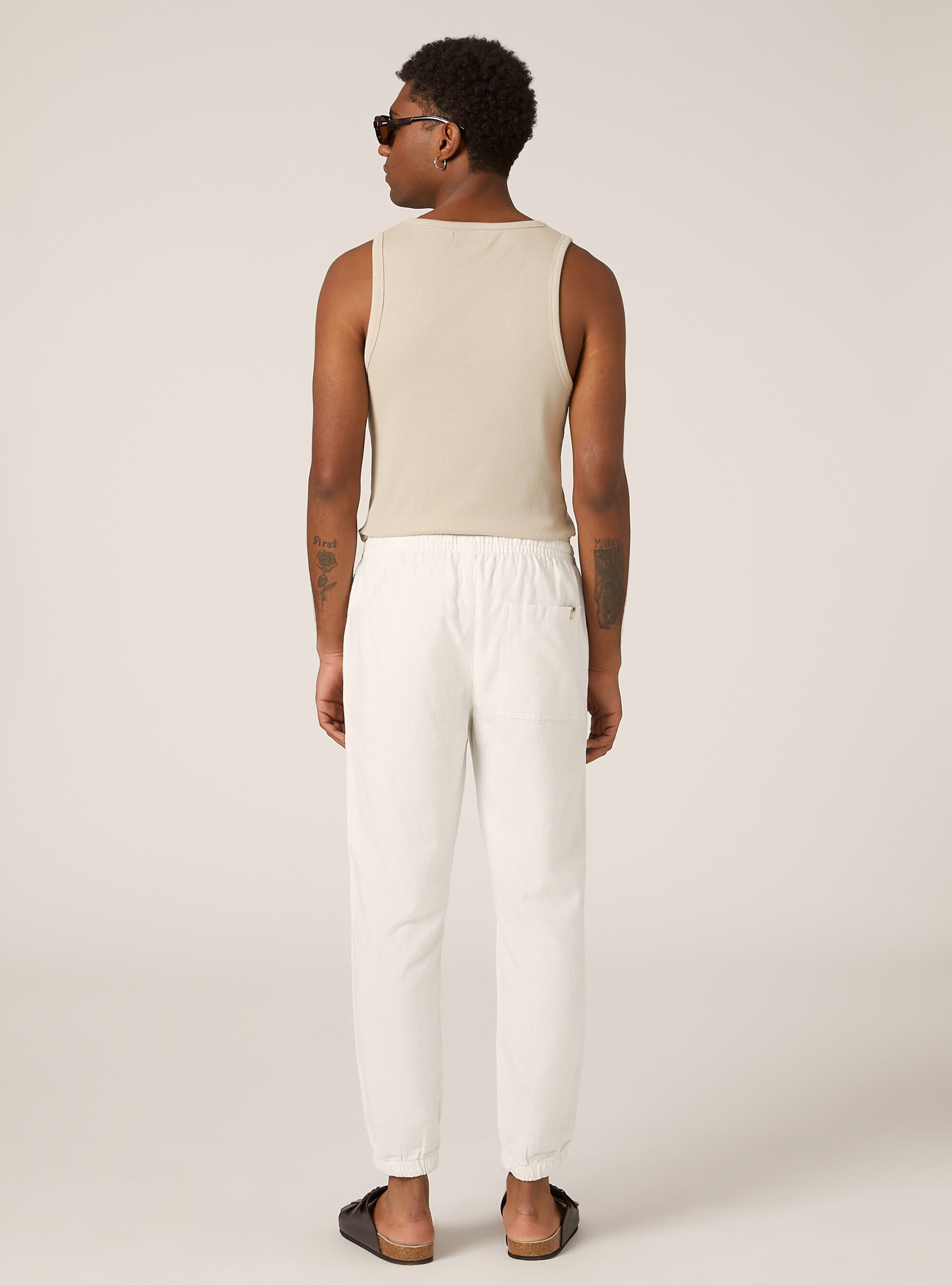 Jogginghose aus Leinenmischung, WH2 WHITE