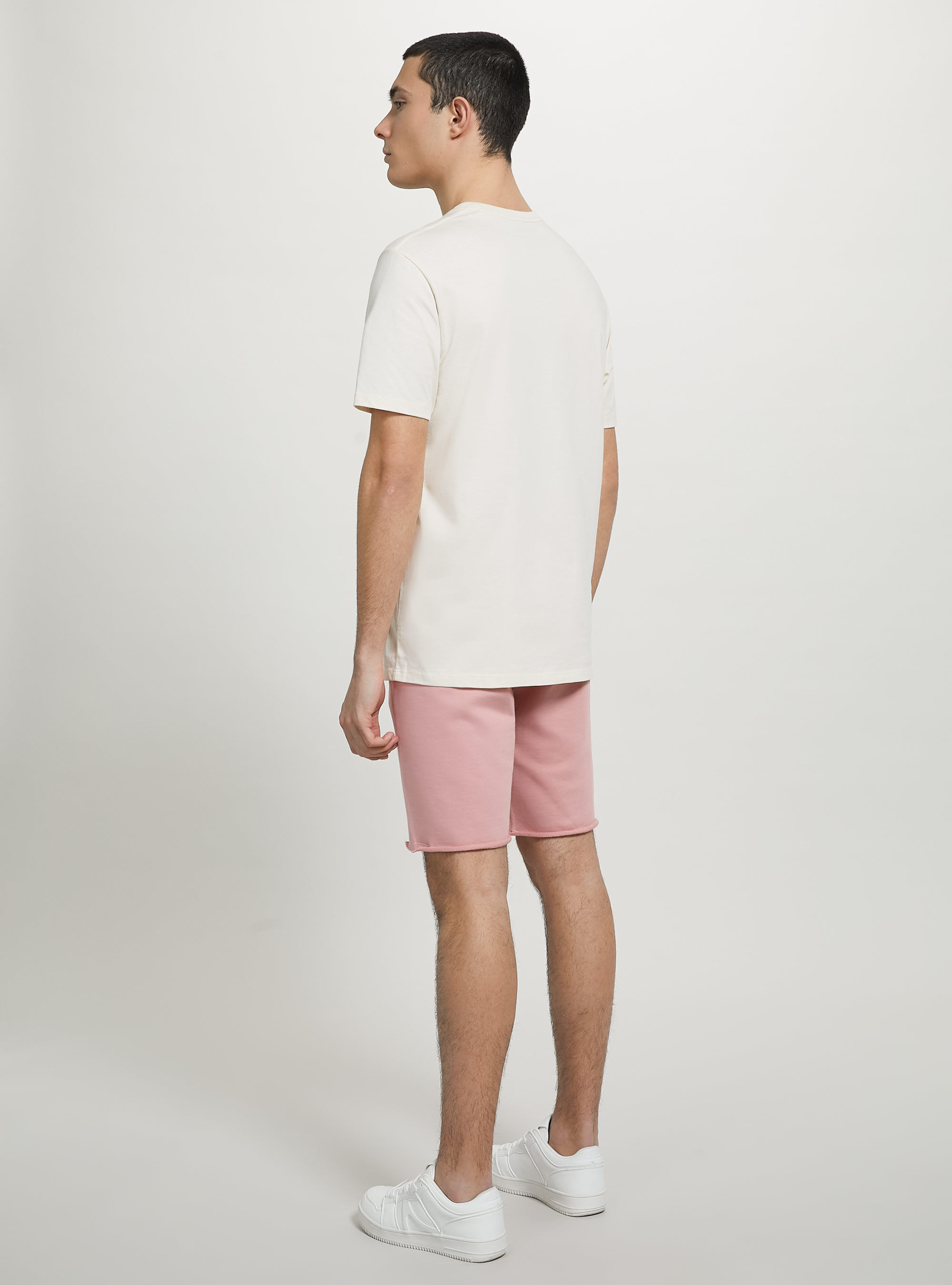 Camiseta de algod&oacute;n con cuello redondo, SA3 SAND LIGHT