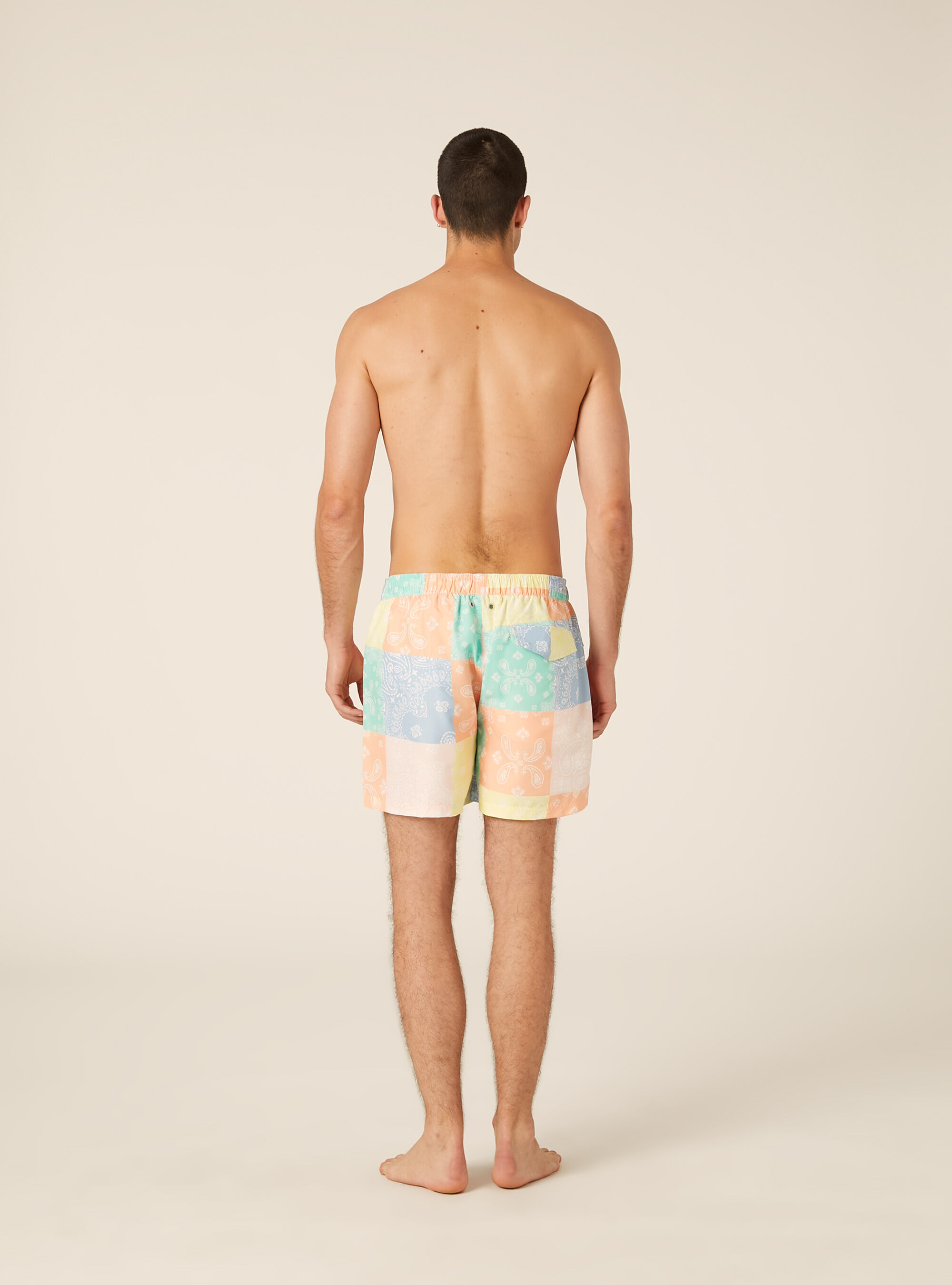 Paisley Print Swim Shorts, MULTICOLOR