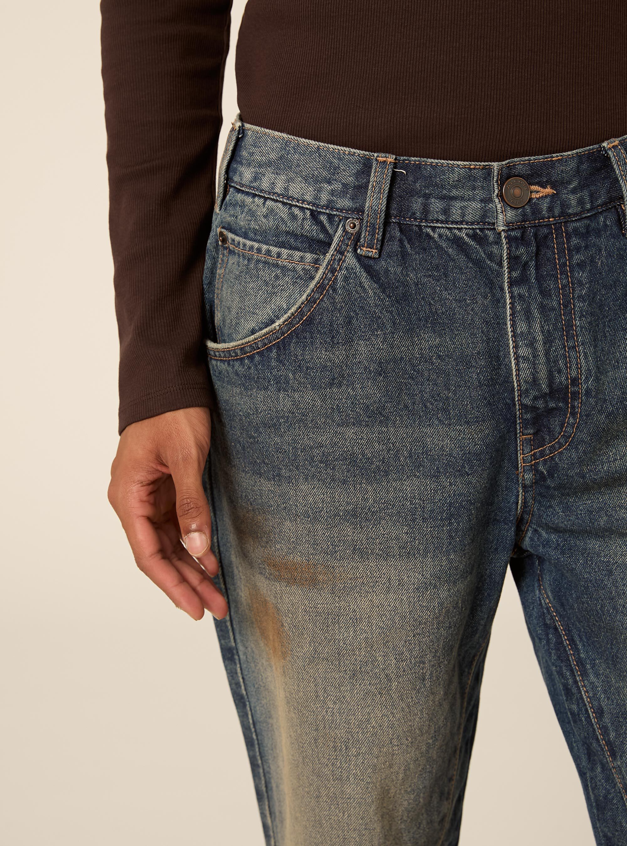 Jeans flare, D201 AZZURRE MED OVERDYE