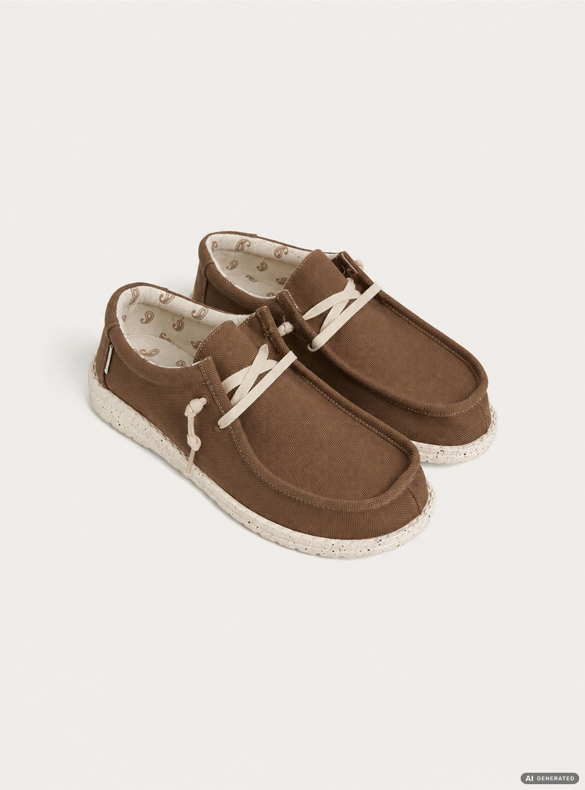 Zapatos Mocas&iacute;n de Lona con Cordones