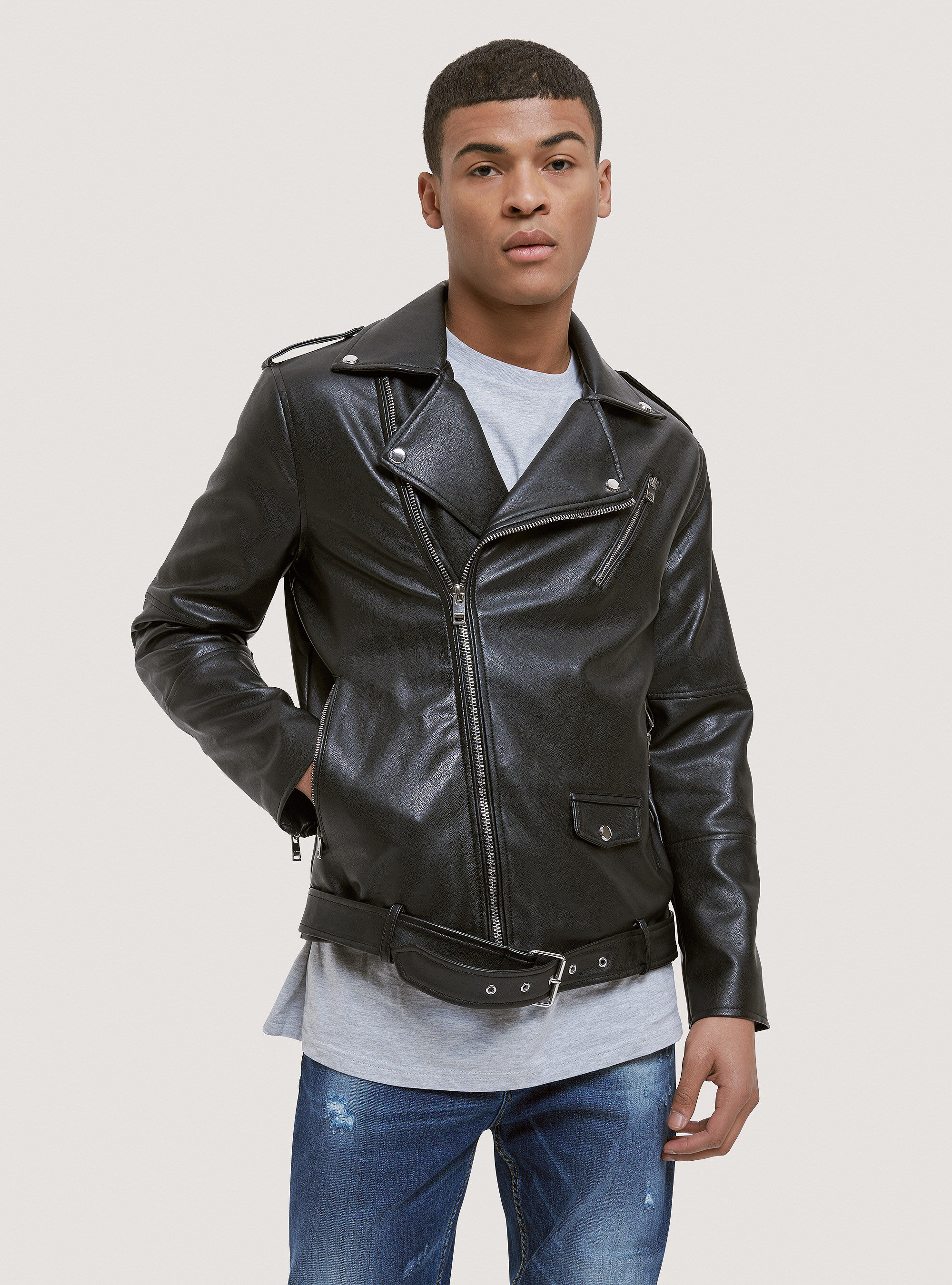 Chiodo in ecopelle uomo deals