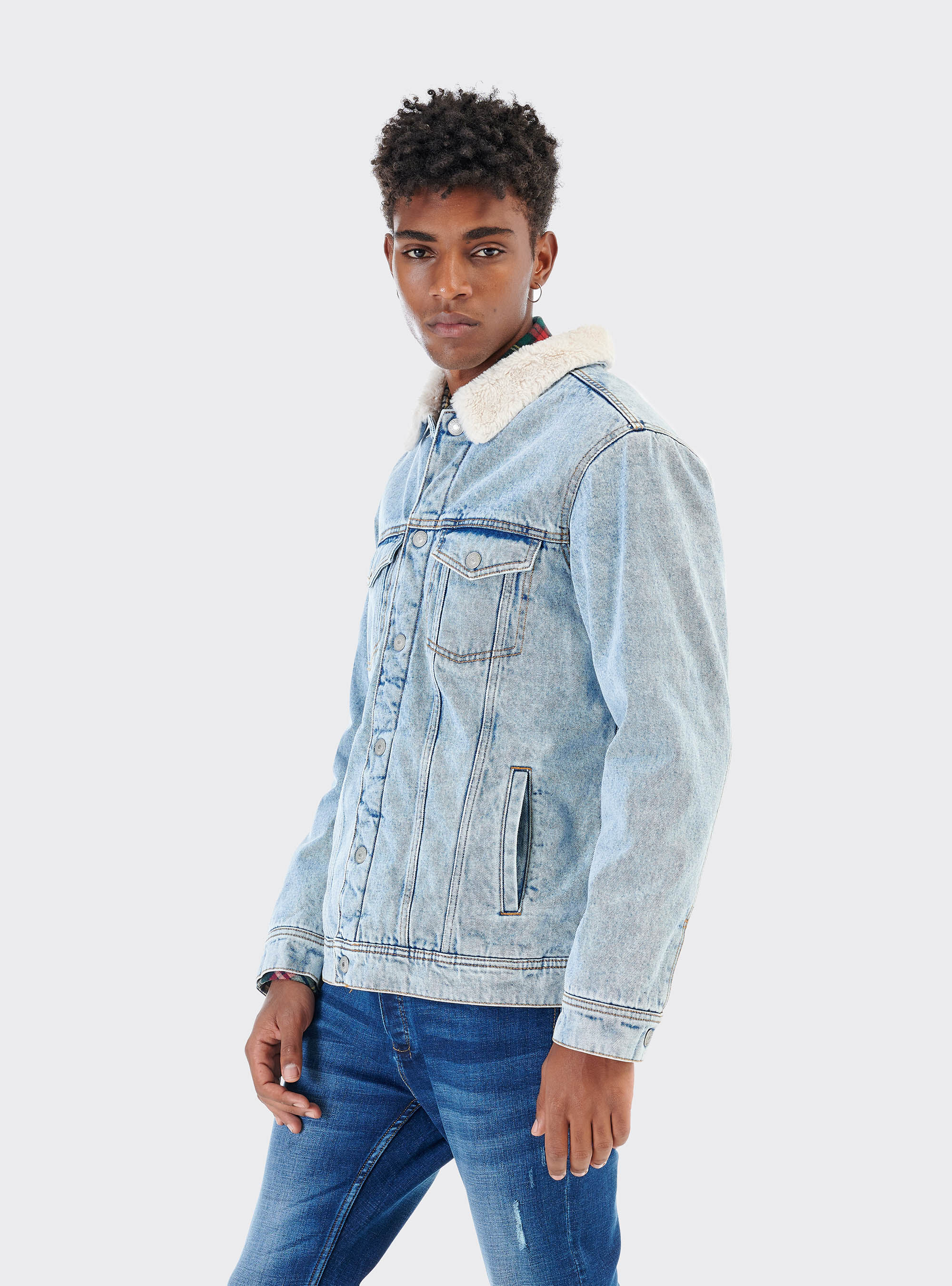 Lambskin denim jacket 2025