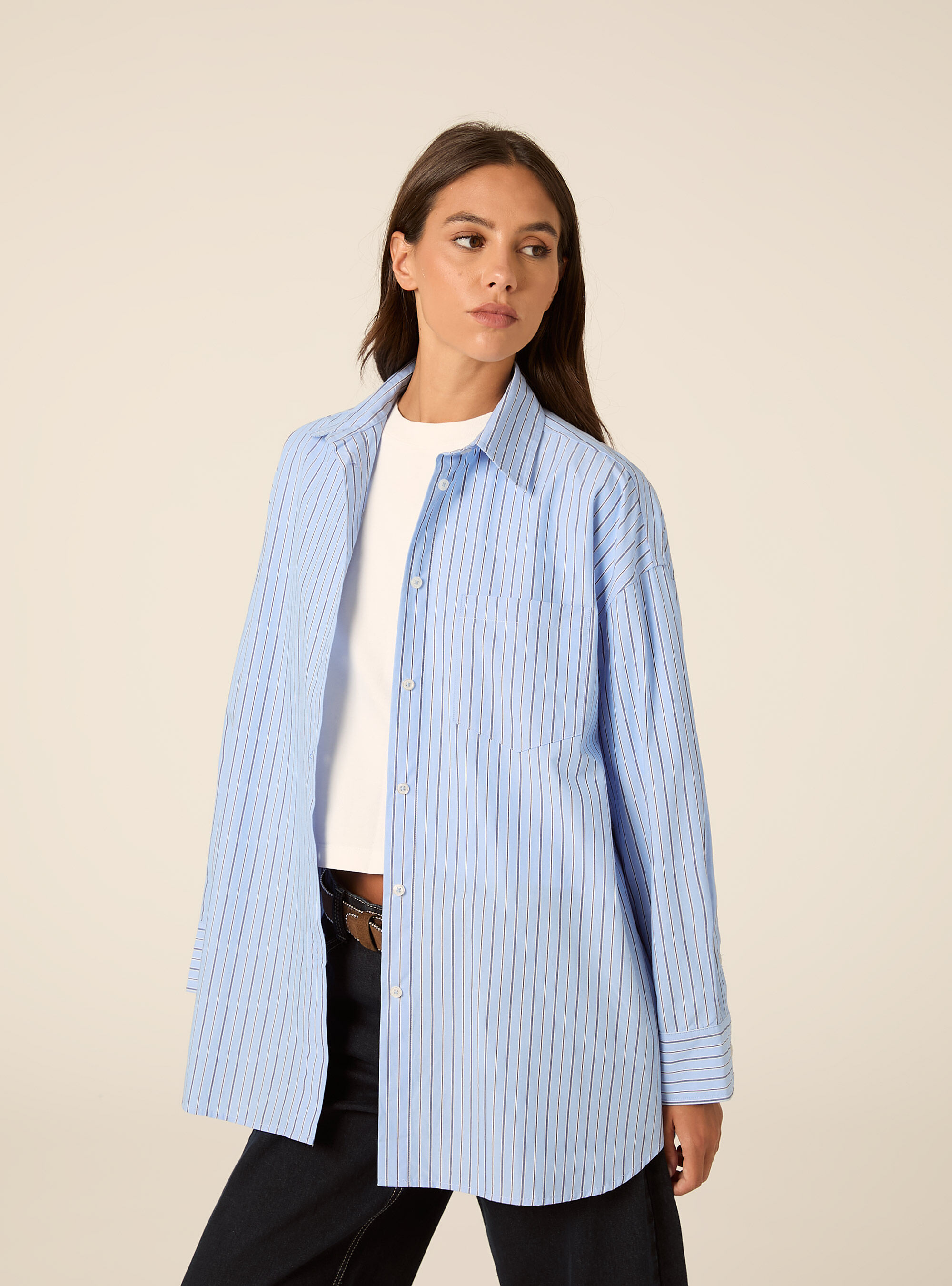 Camicia in popeline oversize