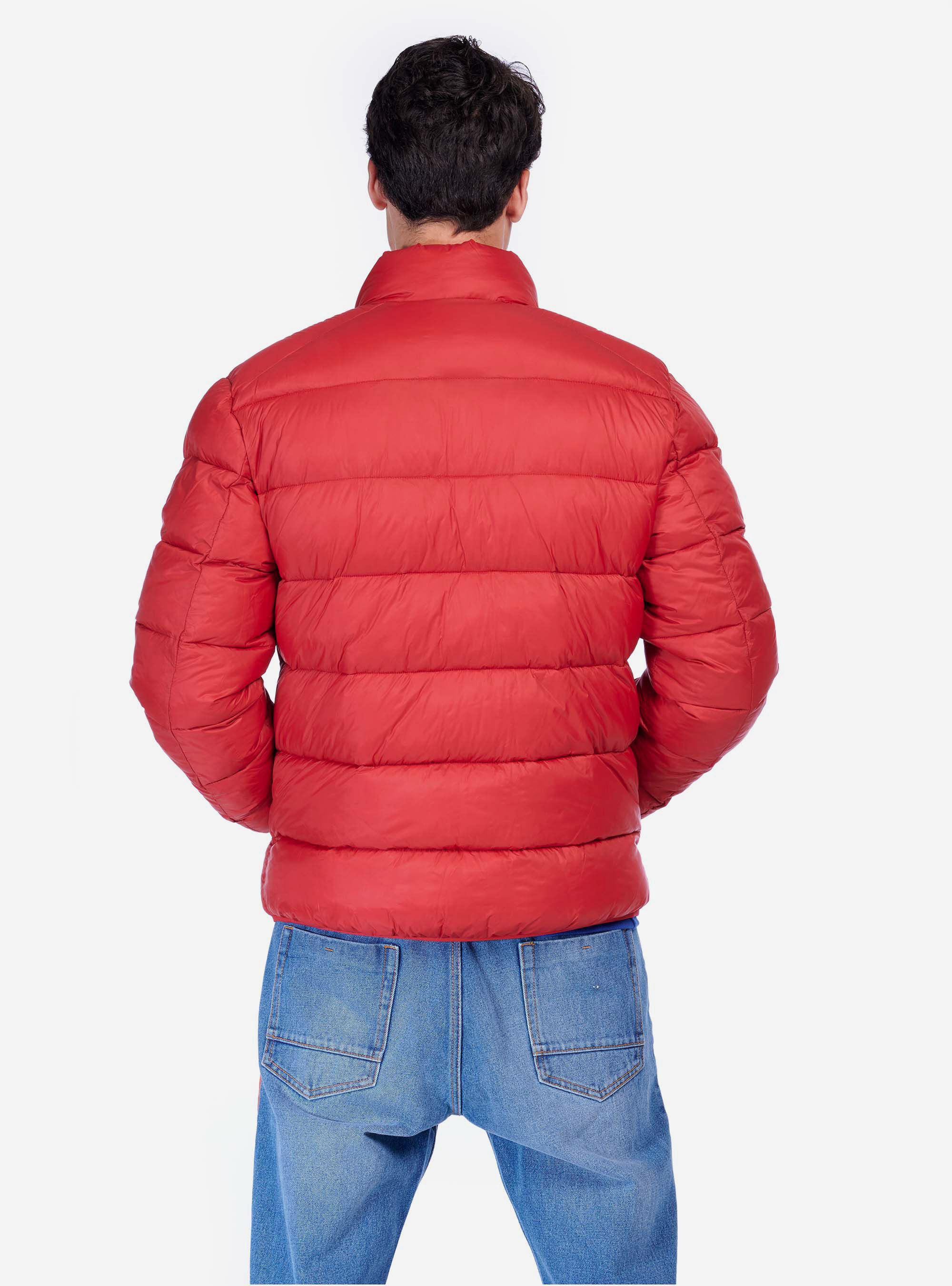 PUFFY JACKET WITH HOOD, RED