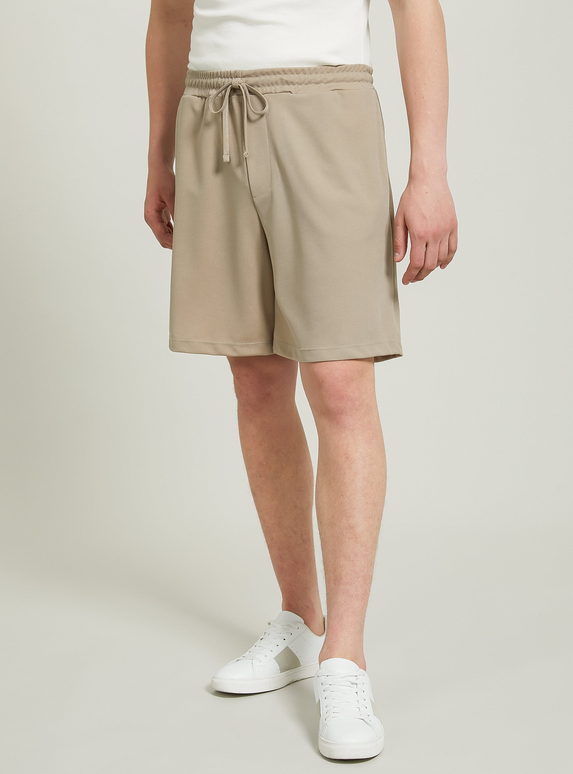 Oversize Bermuda Shorts with short sleeves, BG2 BEIGE MEDIUM